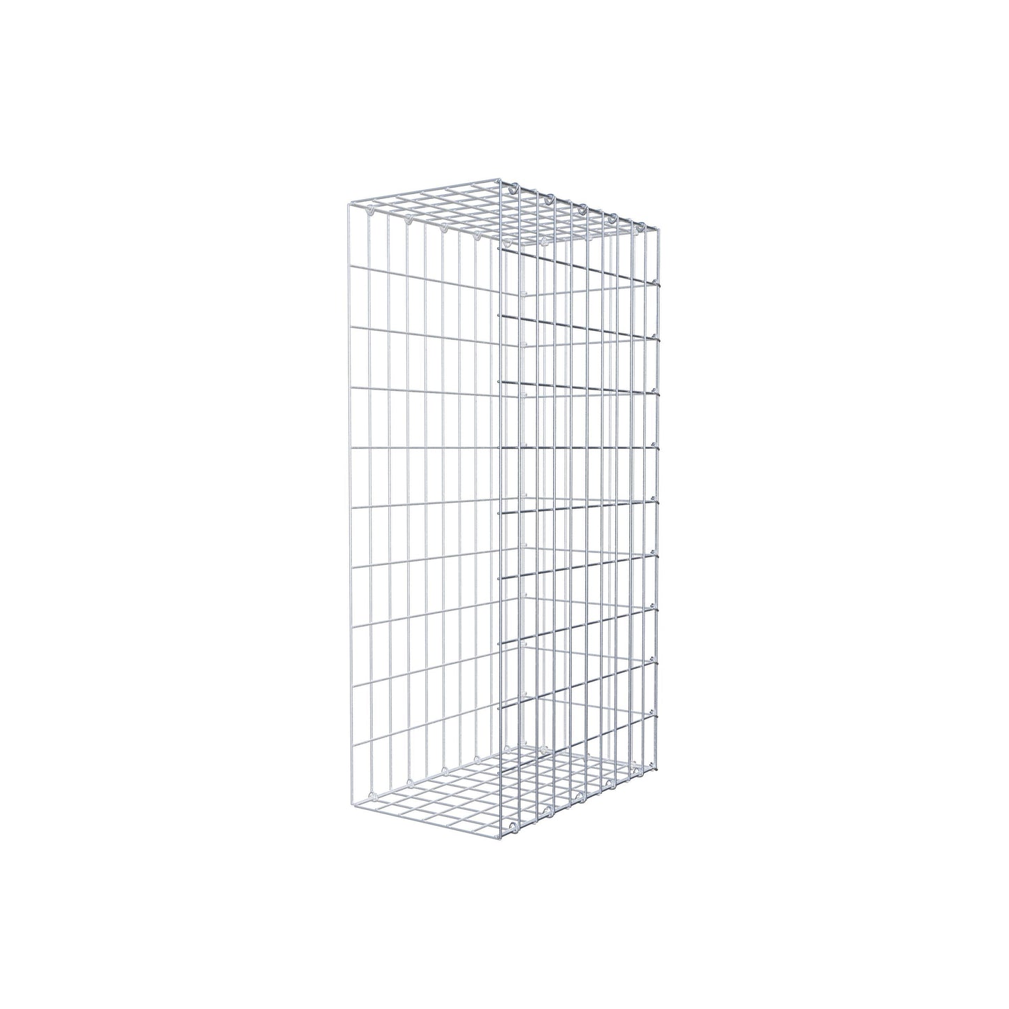 Monteret gabion type 2 100 cm x 50 cm x 30 cm, maskestørrelse 5 cm x 10 cm, C-ring