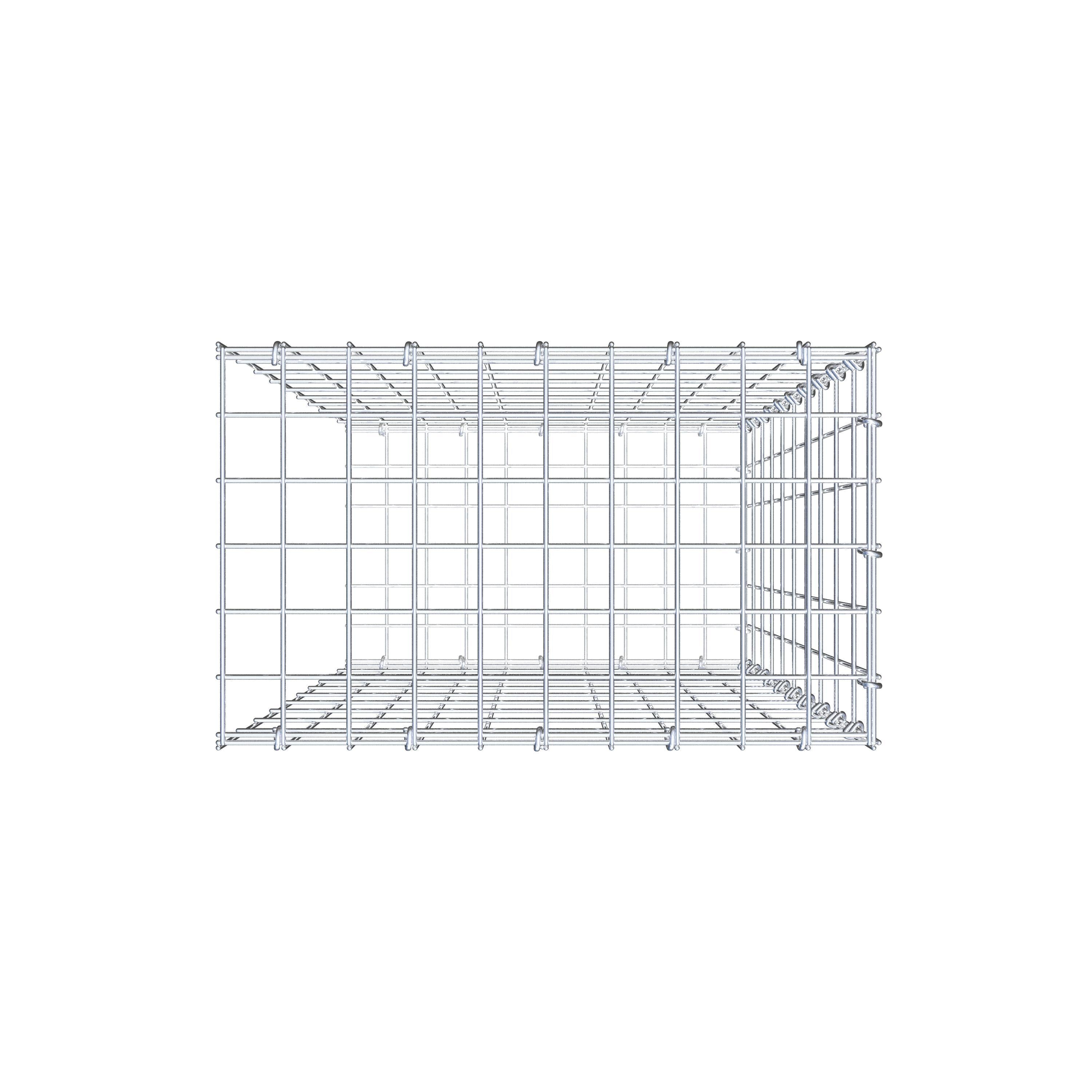 Gabion monté type 2 100 cm x 50 cm x 30 cm, maille 5 cm x 10 cm, anneau en C