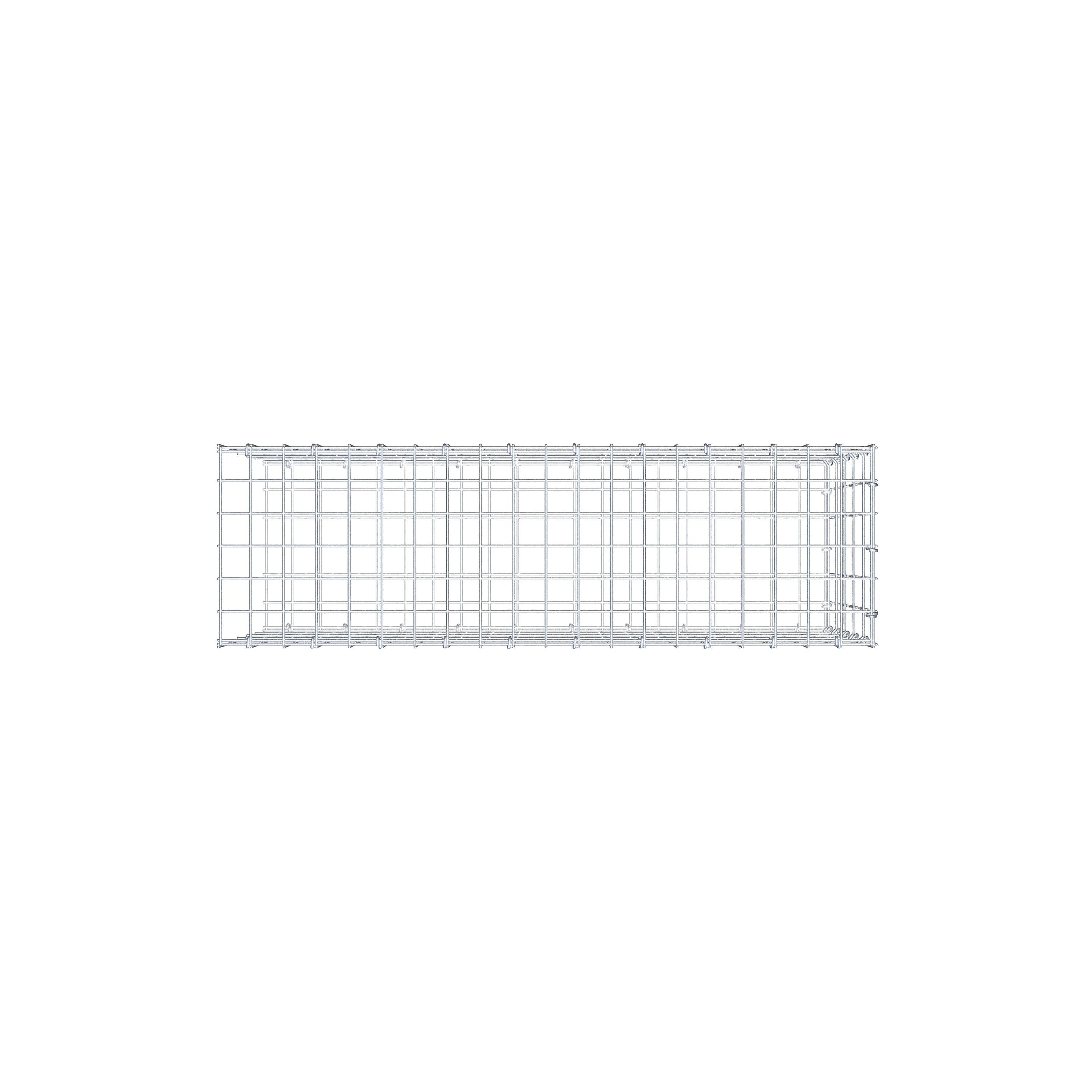 Gabion monté type 2 100 cm x 50 cm x 30 cm, maille 5 cm x 10 cm, anneau en C