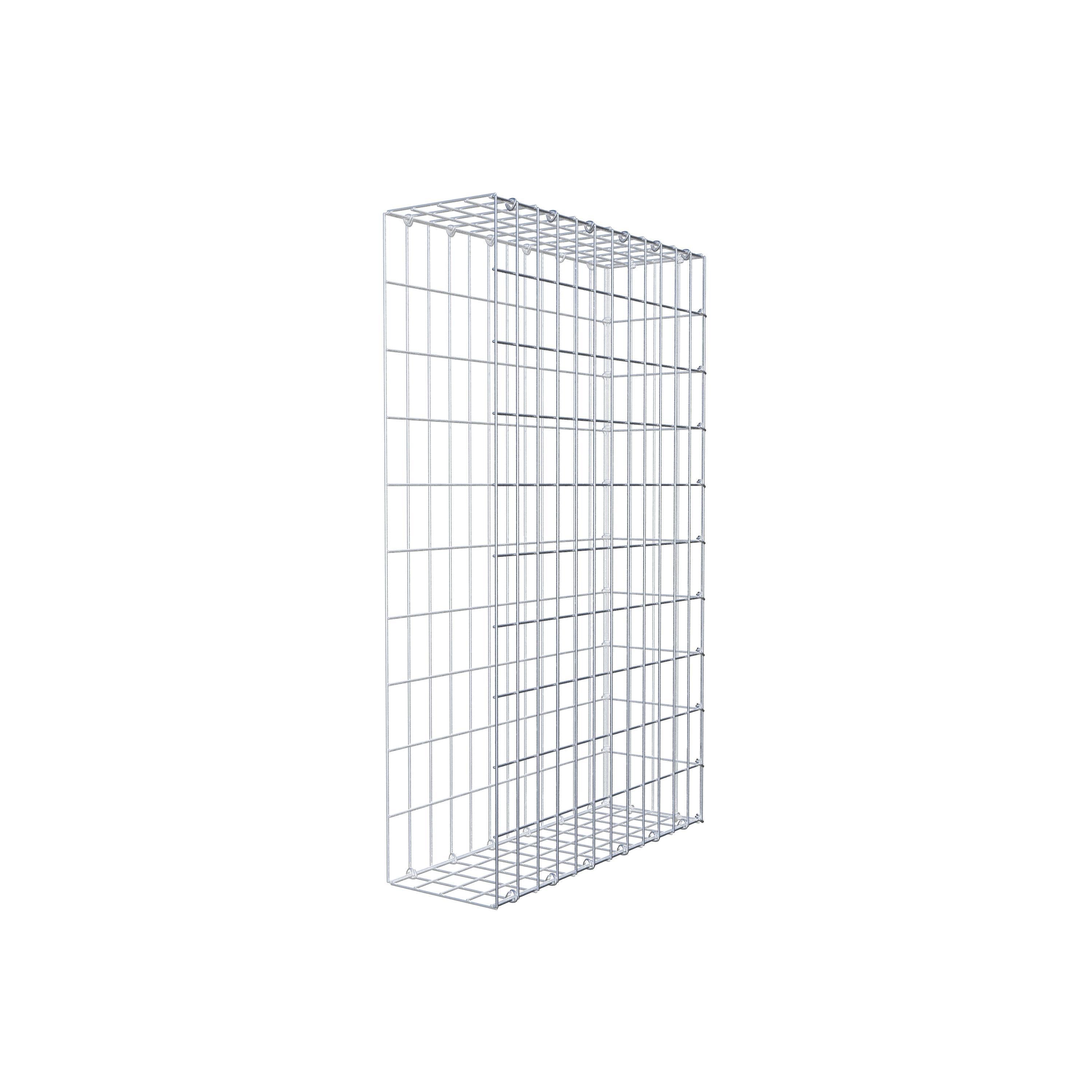 Gabion monté type 2 100 cm x 60 cm x 20 cm, maille 5 cm x 10 cm, anneau en C