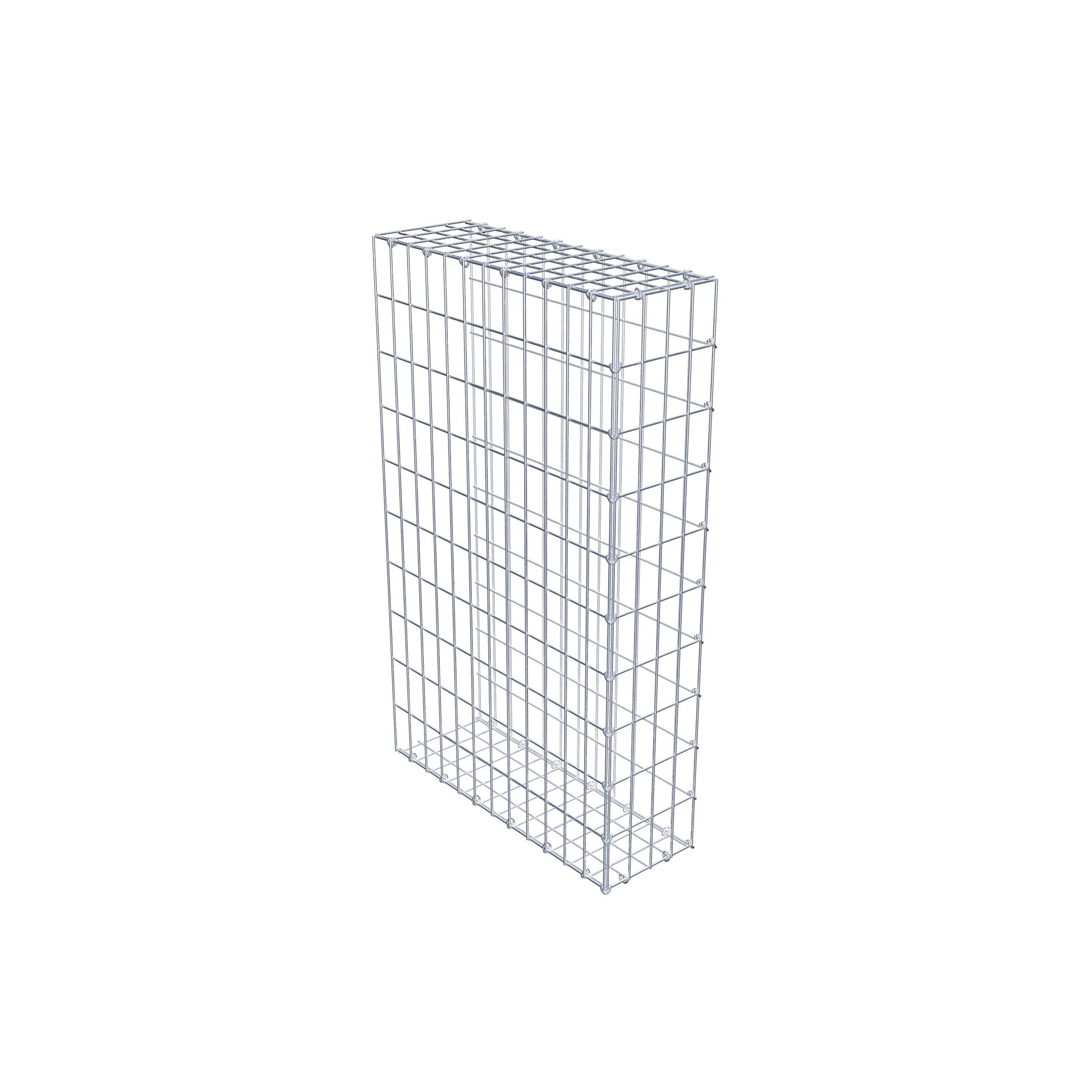 Gabion monté type 2 100 cm x 60 cm x 20 cm, maille 5 cm x 10 cm, anneau en C