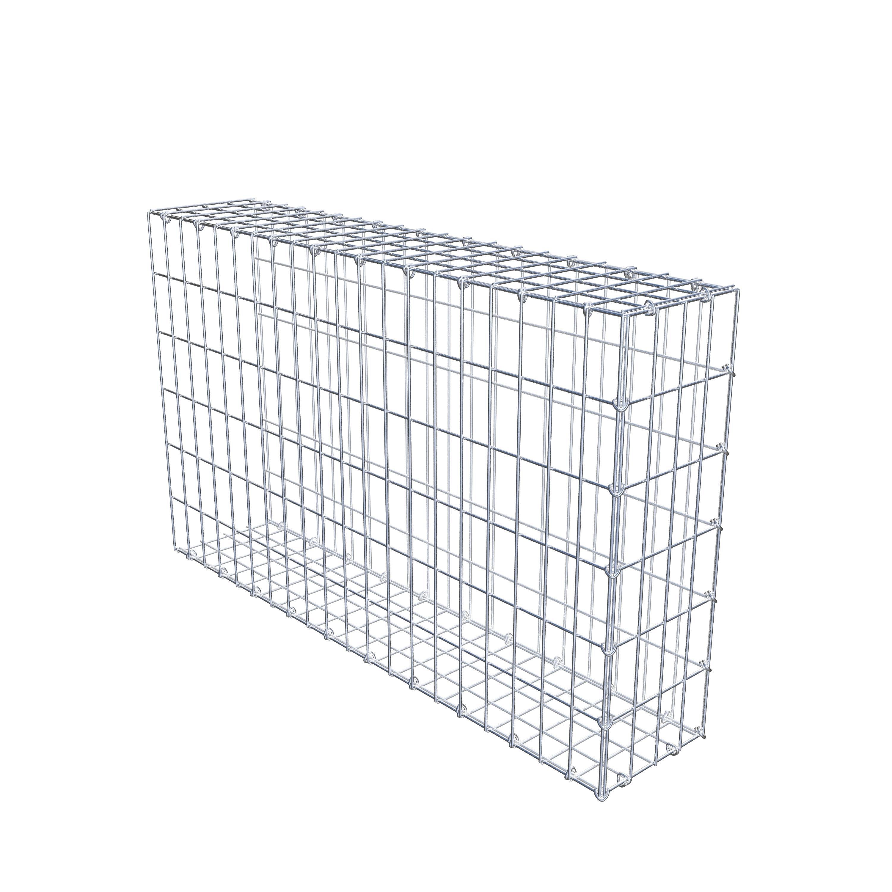 Gabion monté type 2 100 cm x 60 cm x 20 cm, maille 5 cm x 10 cm, anneau en C