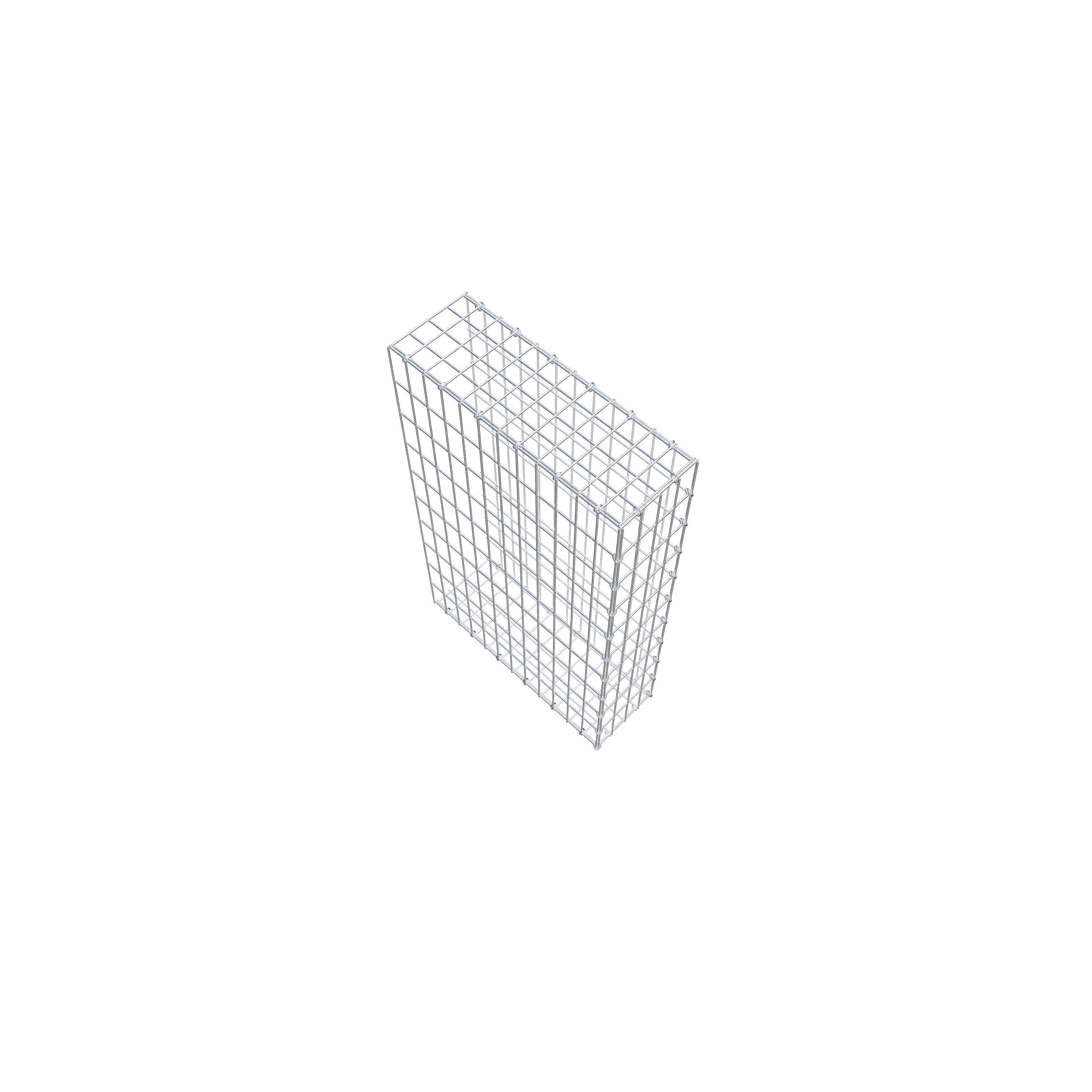 Gabion monté type 2 100 cm x 60 cm x 20 cm, maille 5 cm x 10 cm, anneau en C