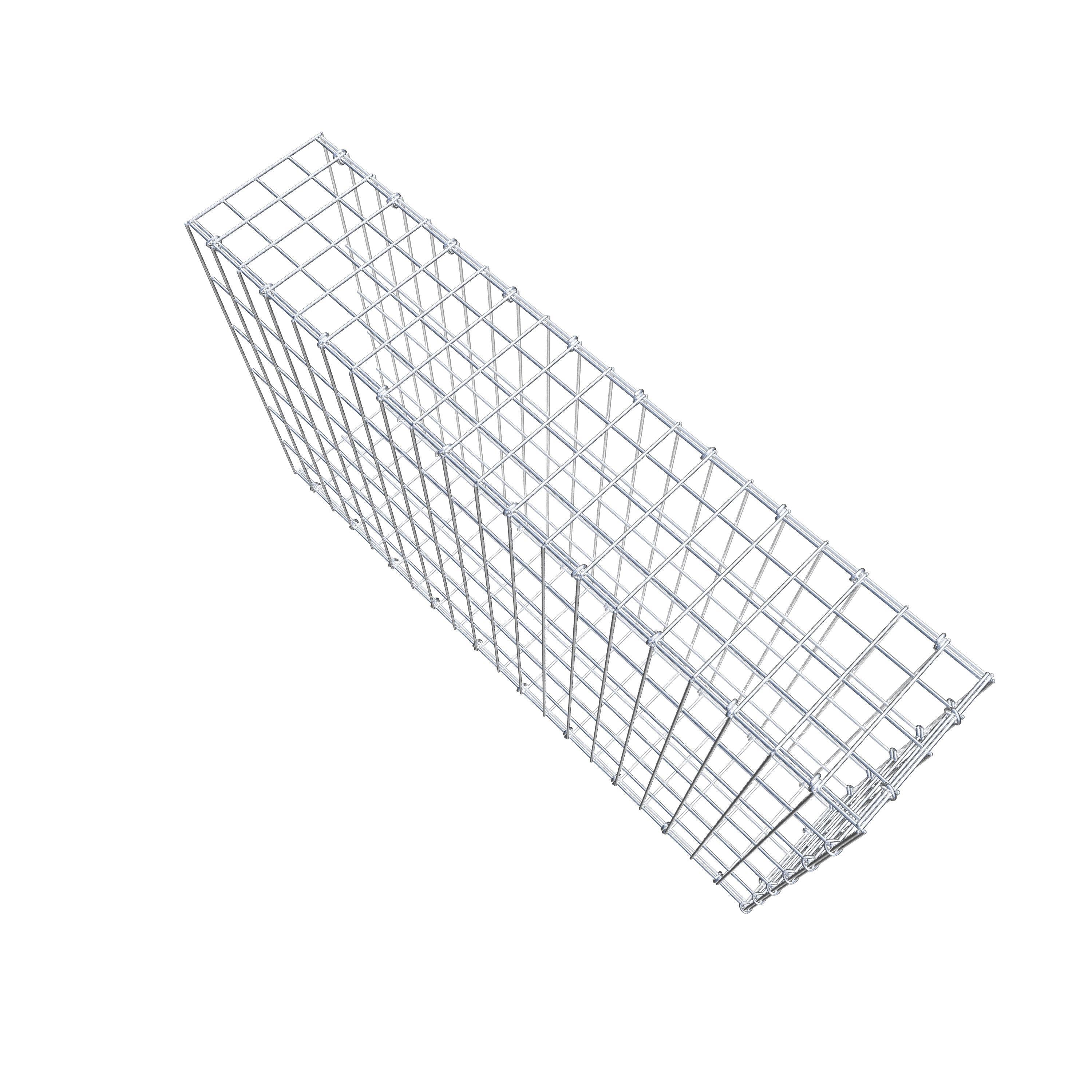 Gabion monté type 2 100 cm x 60 cm x 20 cm, maille 5 cm x 10 cm, anneau en C