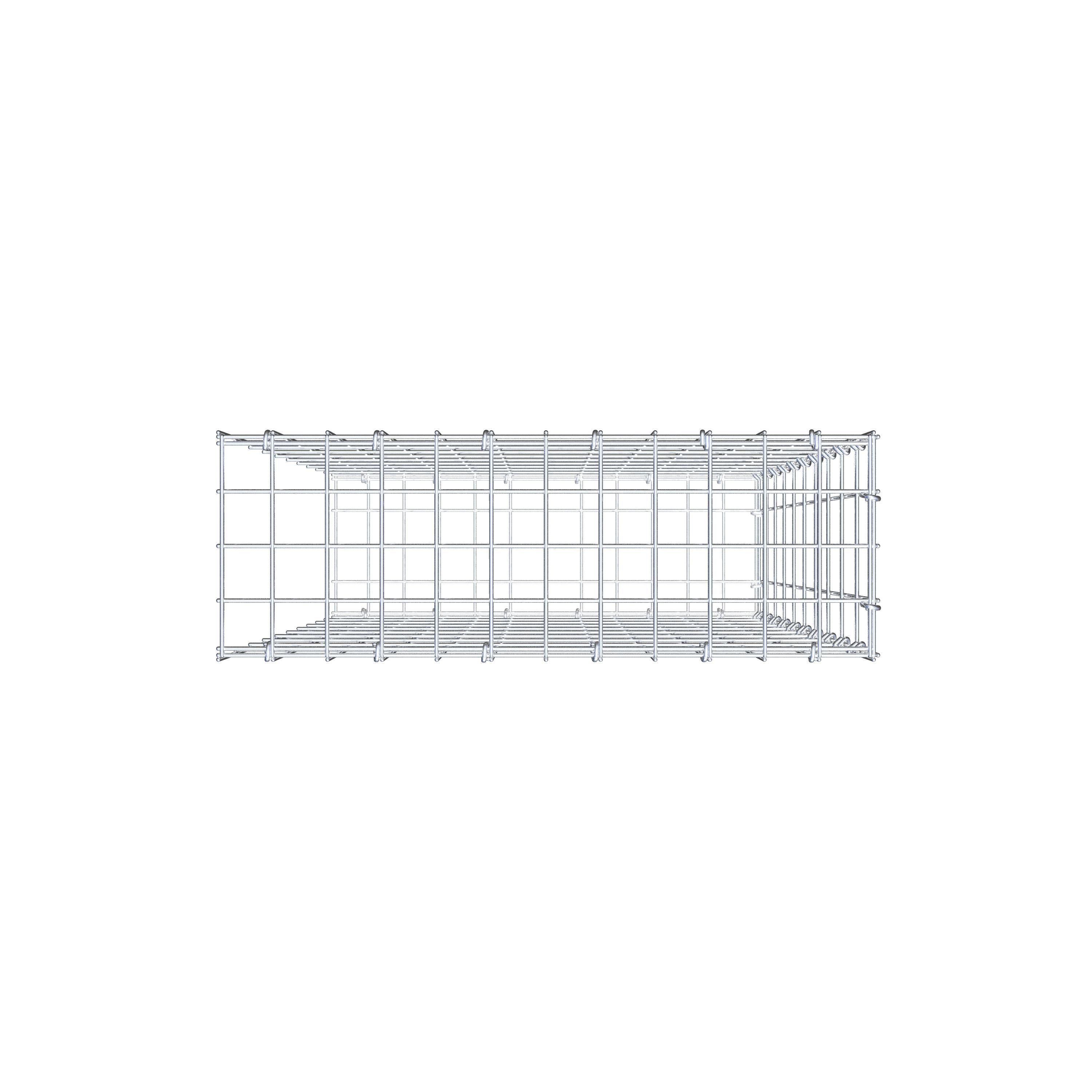 Gabion monté type 2 100 cm x 60 cm x 20 cm, maille 5 cm x 10 cm, anneau en C