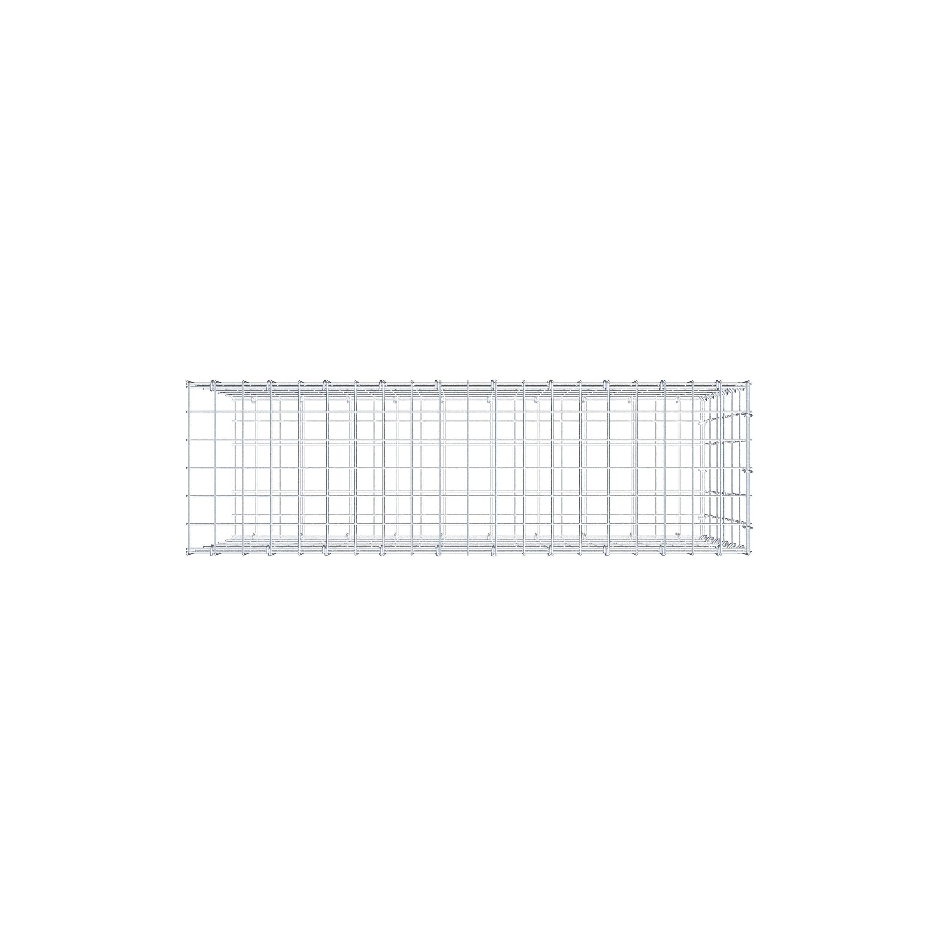 Gabion monté type 2 100 cm x 60 cm x 30 cm, maille 5 cm x 10 cm, anneau en C