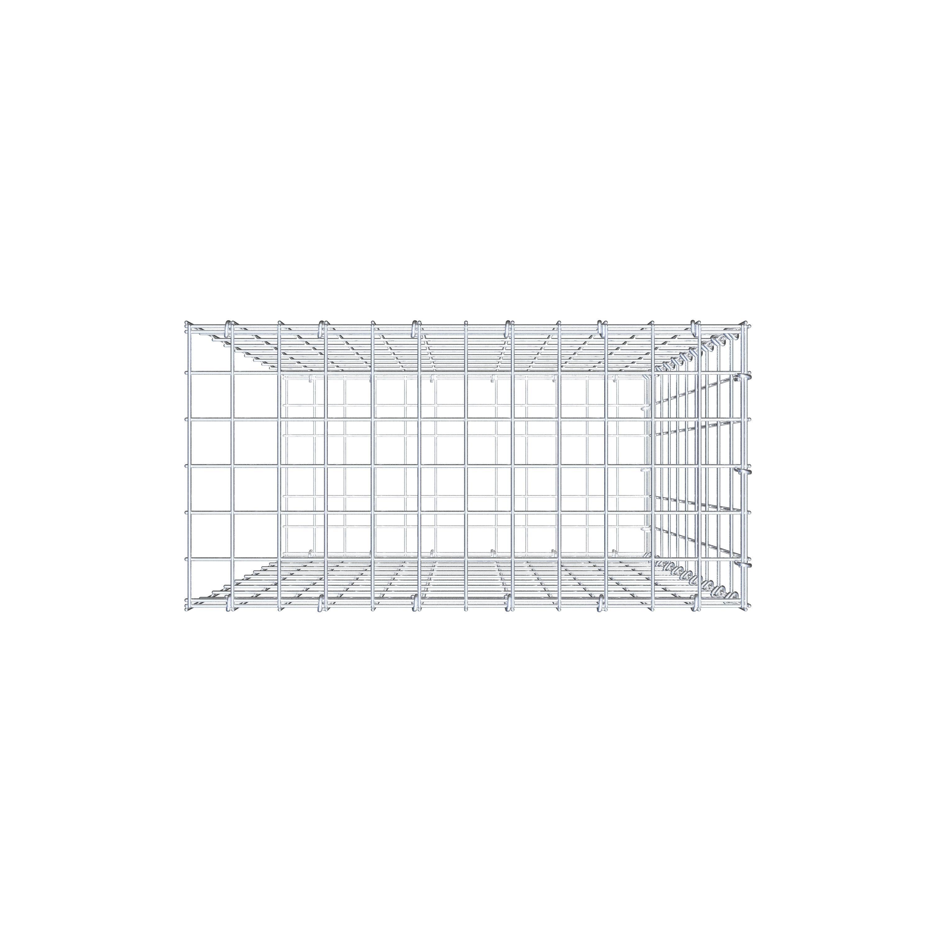 Gabion monté type 2 100 cm x 60 cm x 30 cm, maille 5 cm x 10 cm, anneau en C