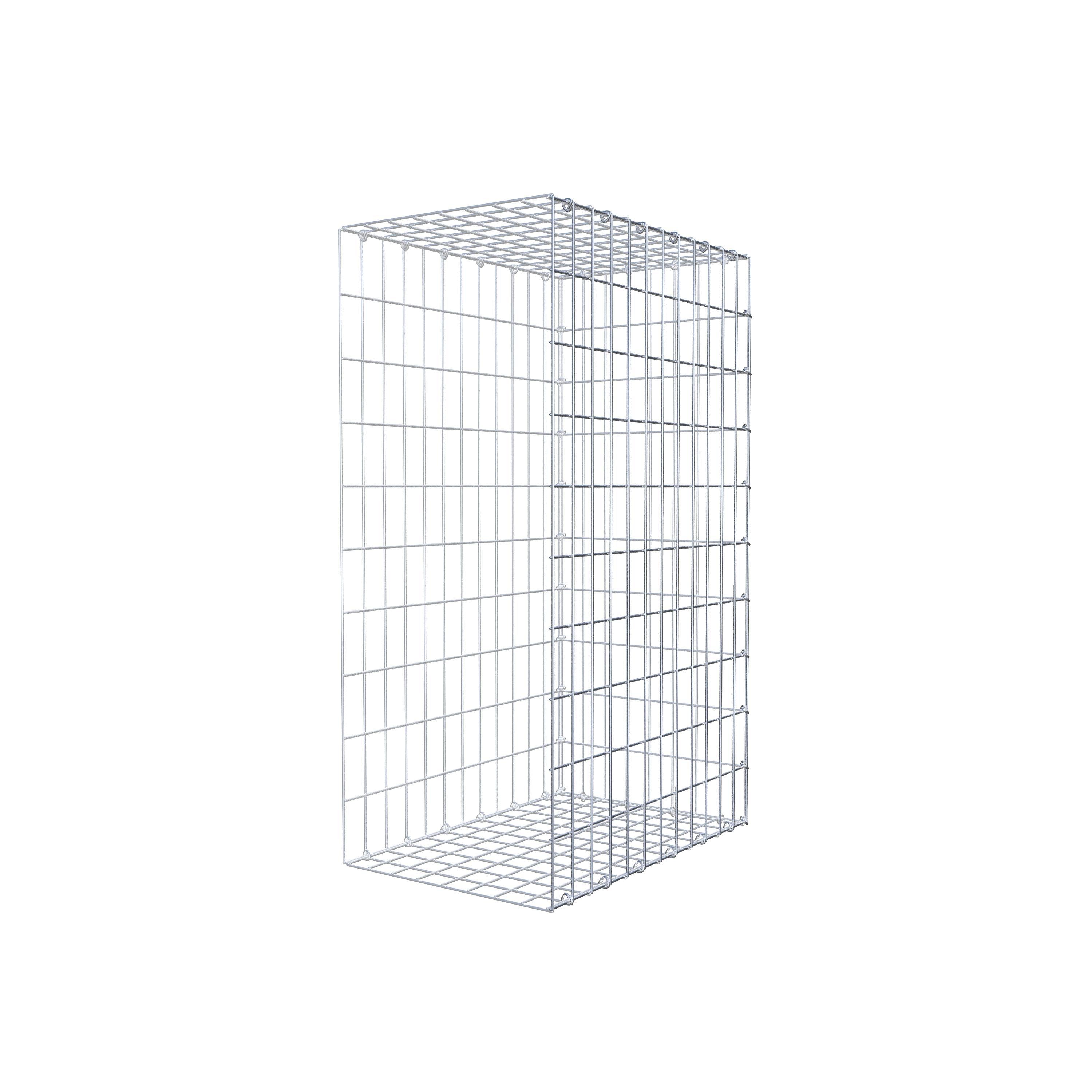 Gabion monté type 2 100 cm x 60 cm x 40 cm, maille 5 cm x 10 cm, anneau en C