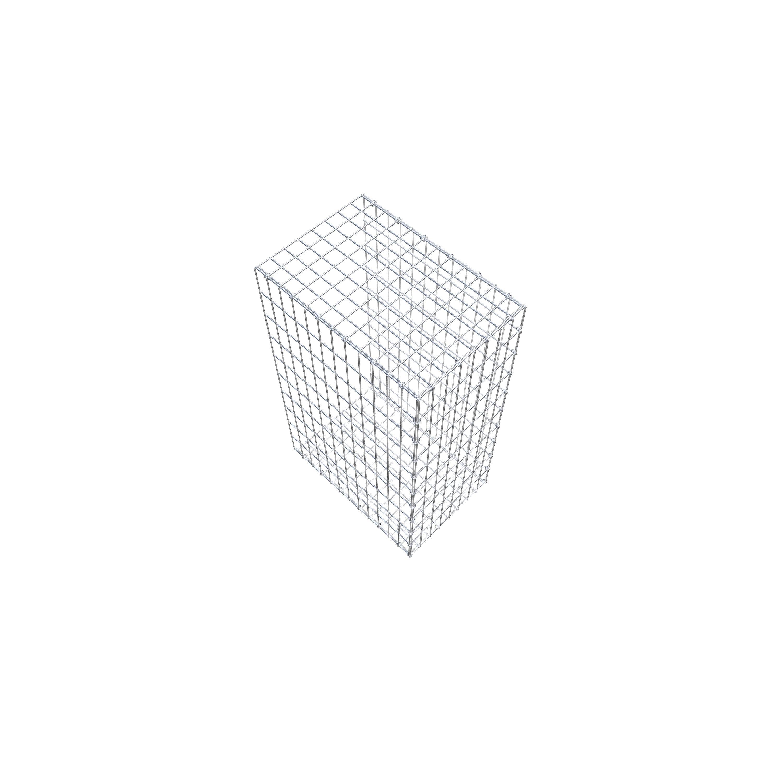 Gabion monté type 2 100 cm x 60 cm x 40 cm, maille 5 cm x 10 cm, anneau en C