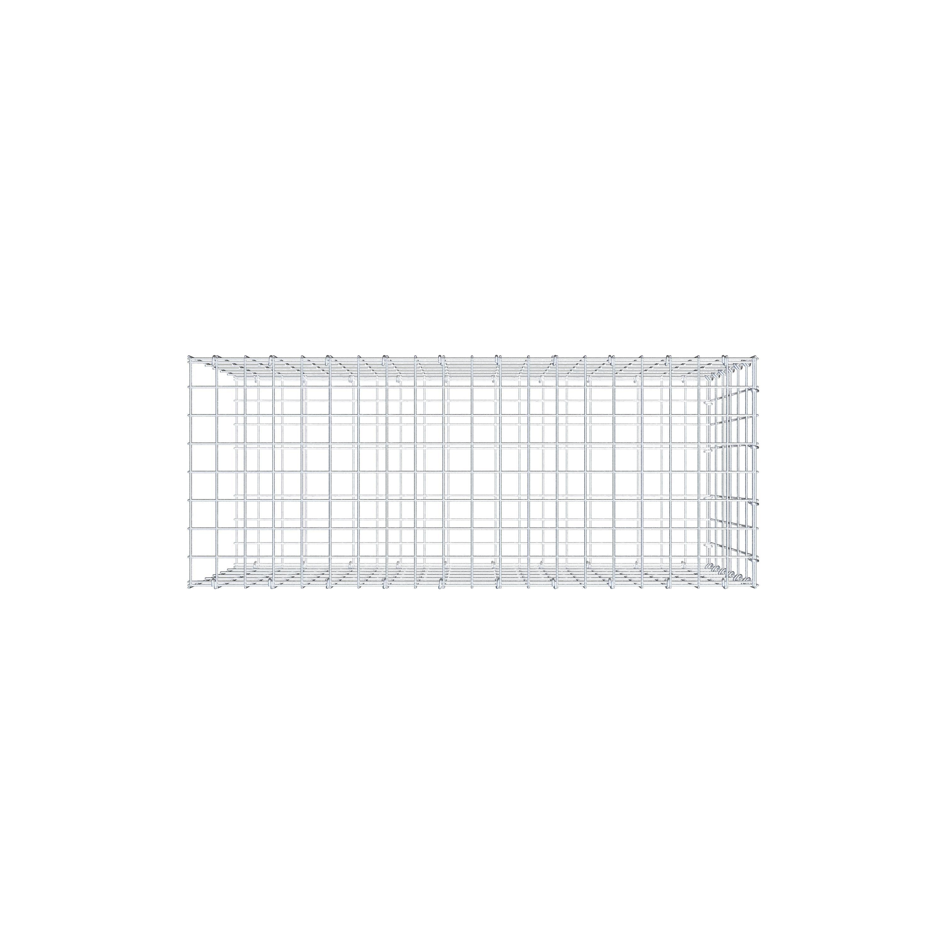 Gabion monté type 2 100 cm x 60 cm x 40 cm, maille 5 cm x 10 cm, anneau en C