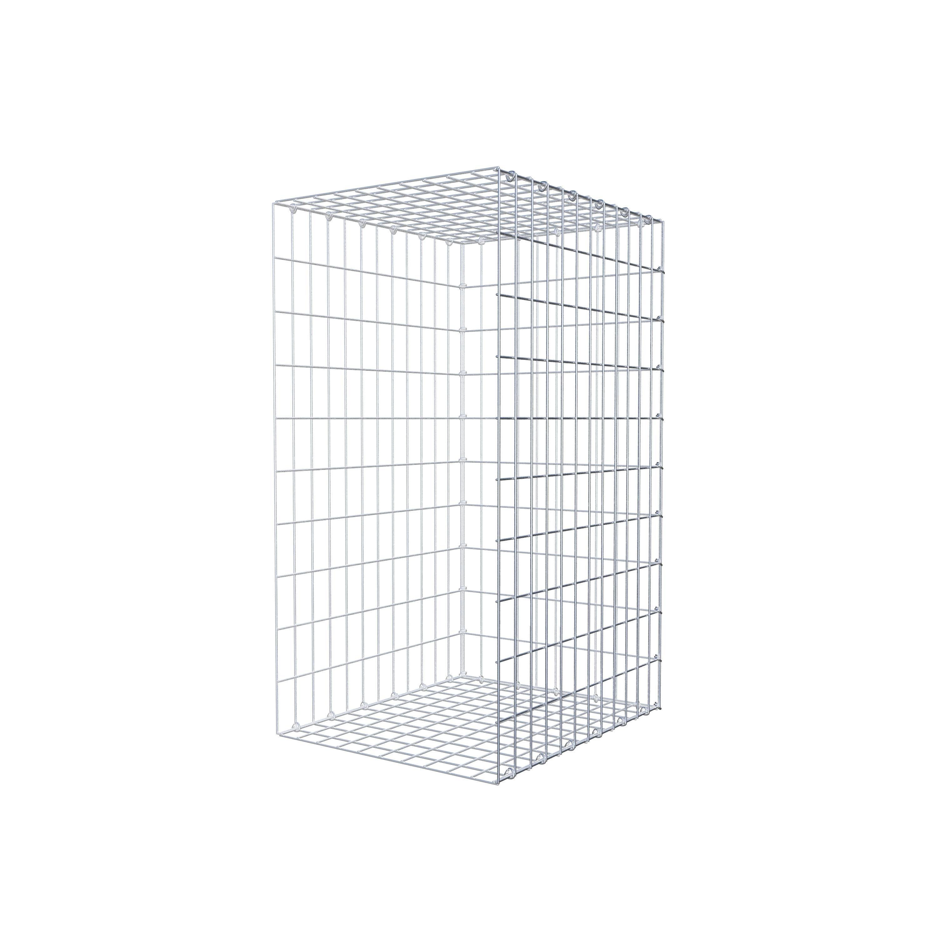 Gabion monté type 2 100 cm x 60 cm x 50 cm, maille 5 cm x 10 cm, anneau en C