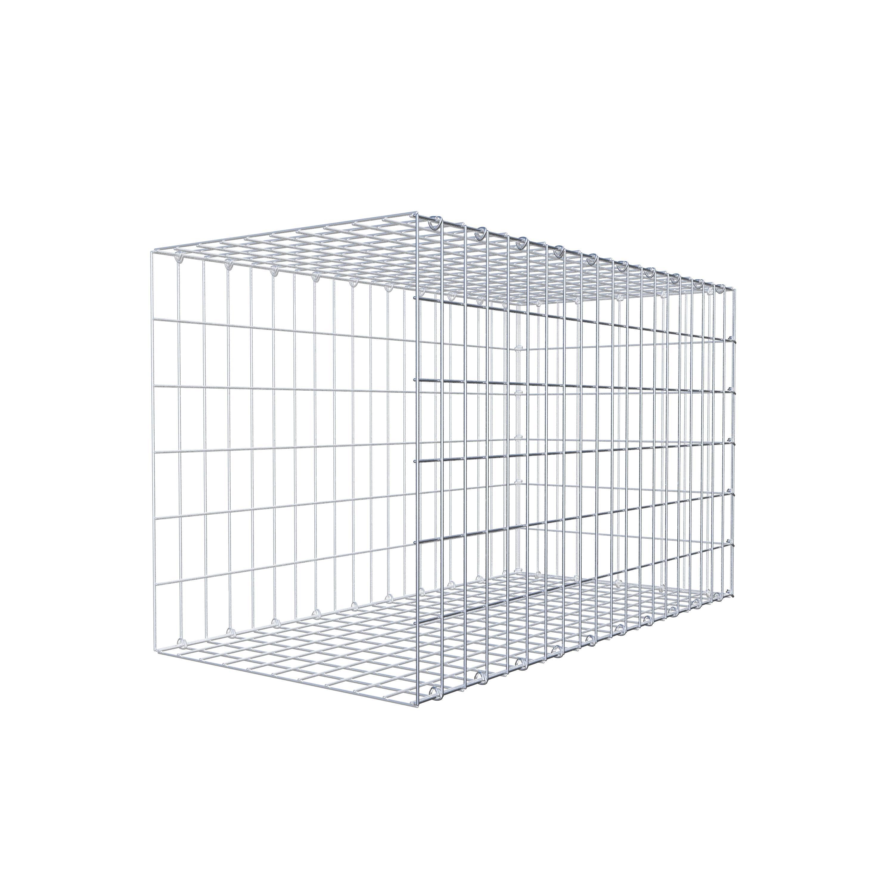 Gabion monté type 2 100 cm x 60 cm x 50 cm, maille 5 cm x 10 cm, anneau en C