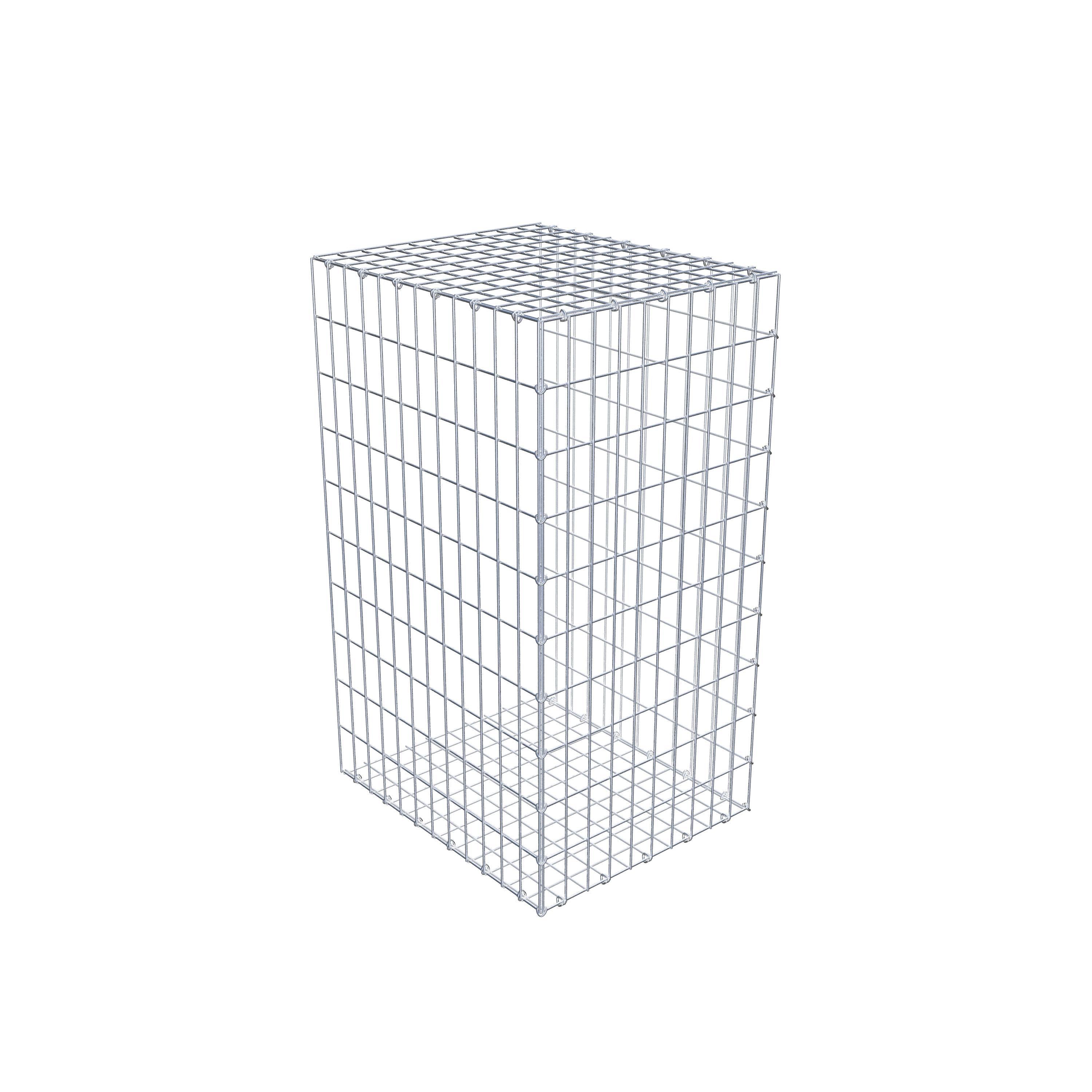 Gabion monté type 2 100 cm x 60 cm x 50 cm, maille 5 cm x 10 cm, anneau en C