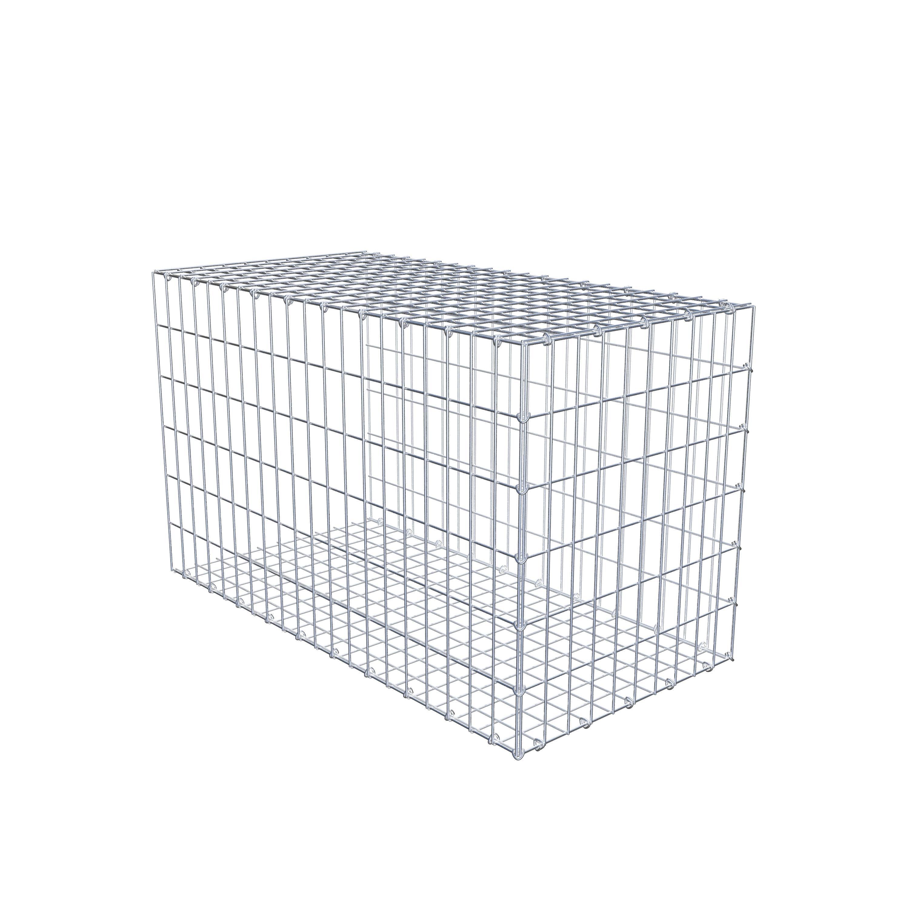 Gabion monté type 2 100 cm x 60 cm x 50 cm, maille 5 cm x 10 cm, anneau en C