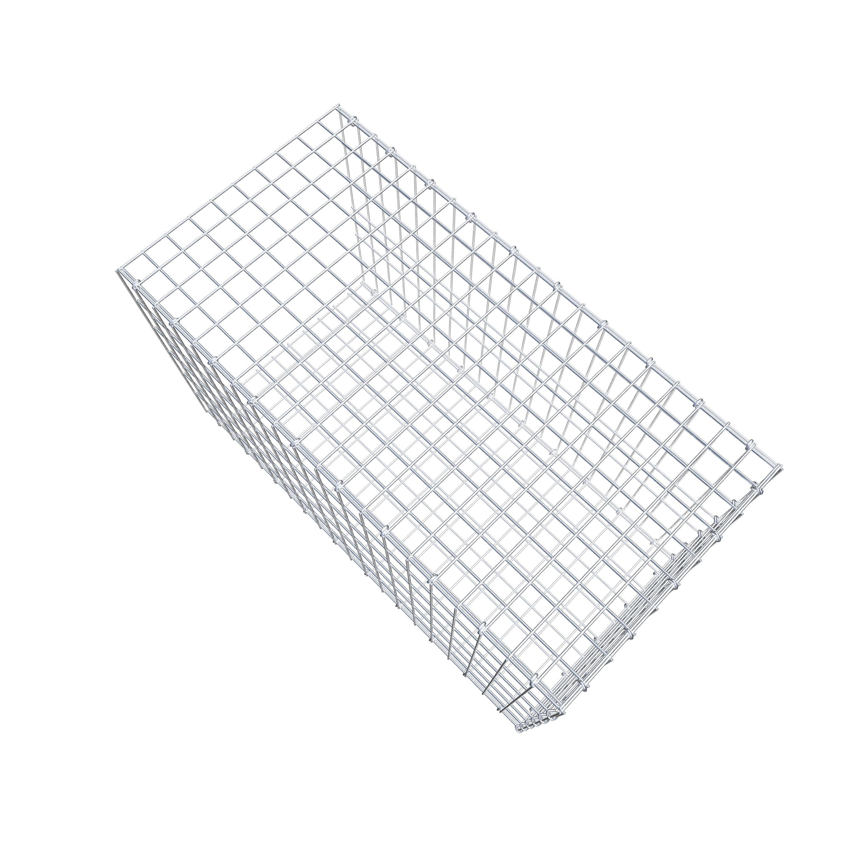 Gabion monté type 2 100 cm x 60 cm x 50 cm, maille 5 cm x 10 cm, anneau en C