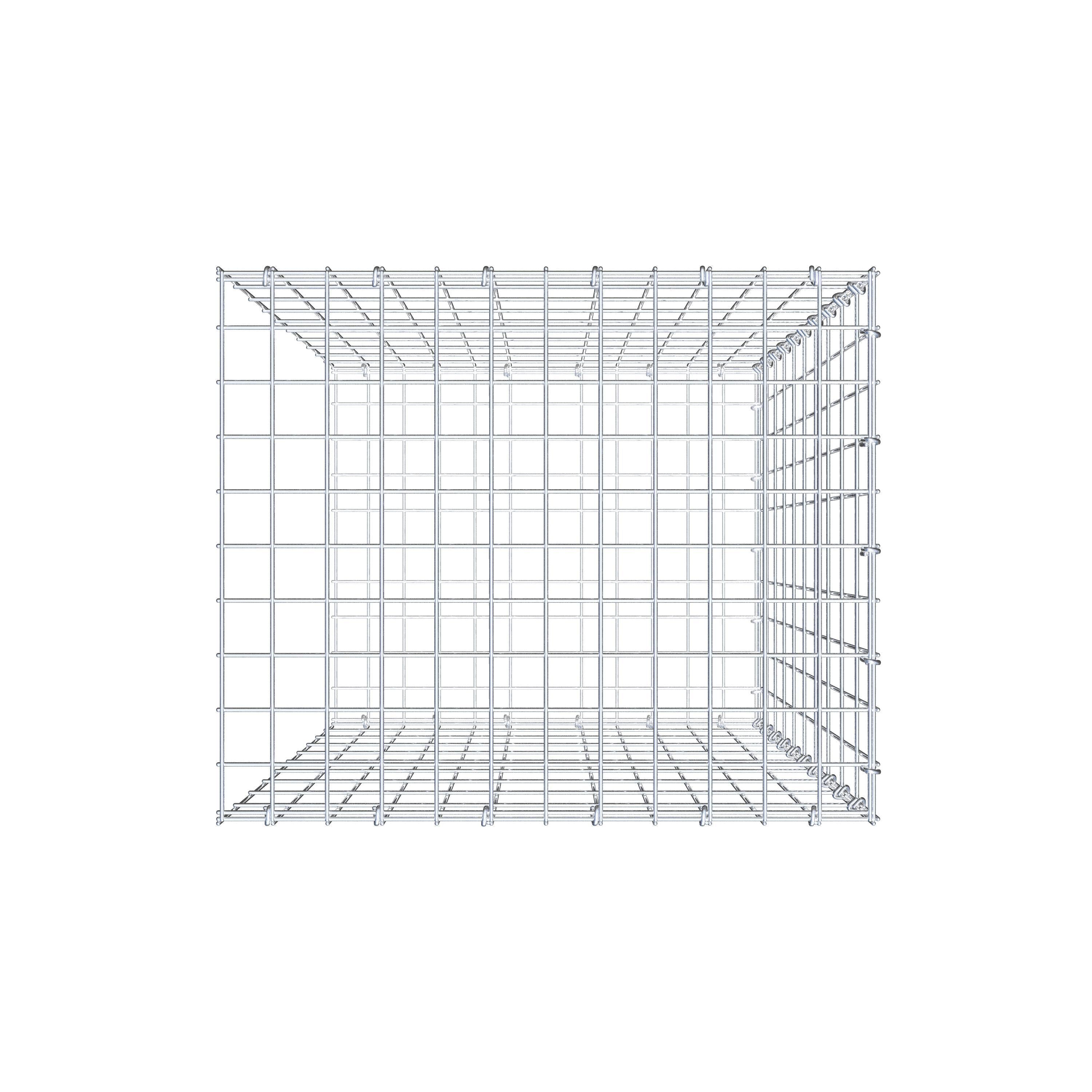 Gabion monté type 2 100 cm x 60 cm x 50 cm, maille 5 cm x 10 cm, anneau en C