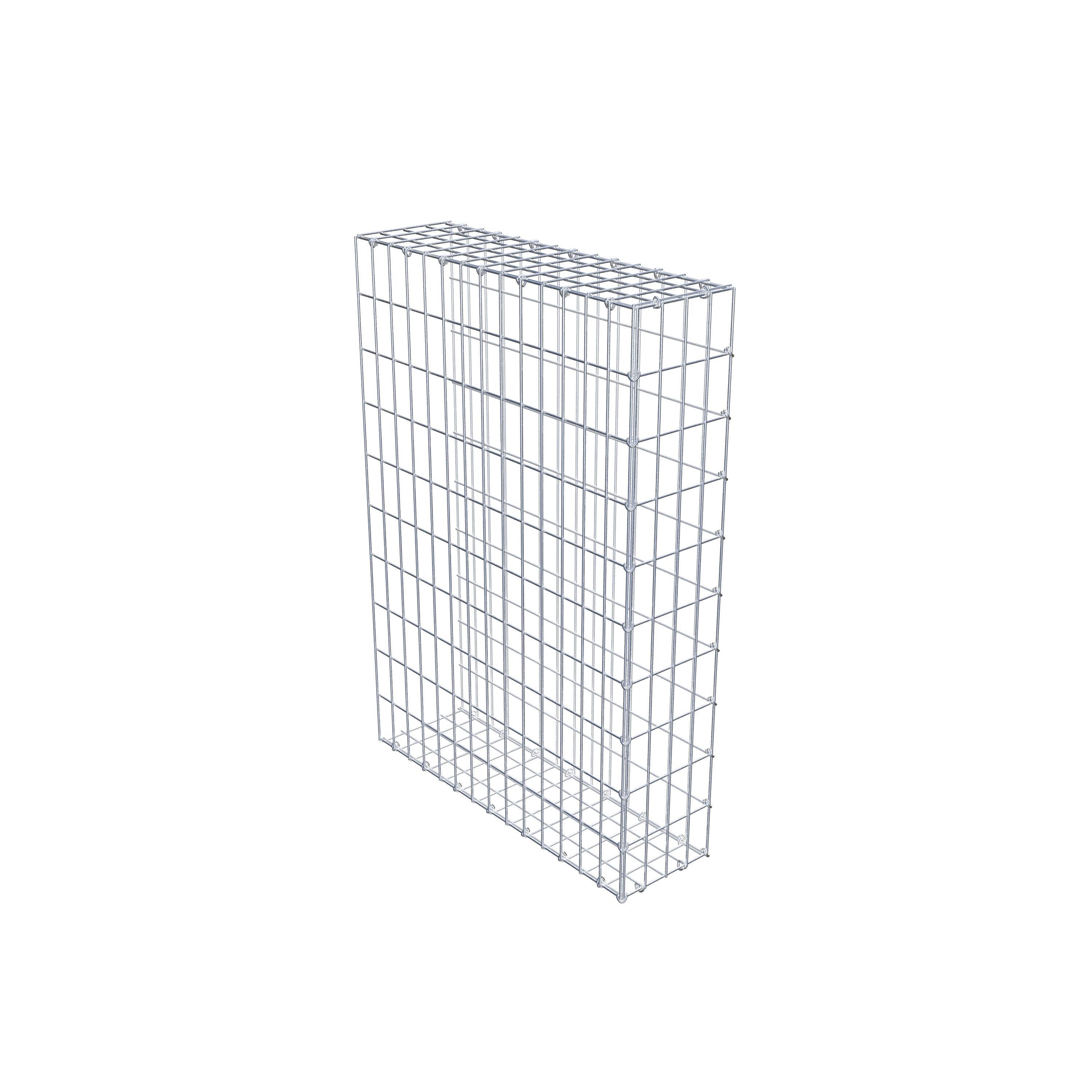 Mounted gabion type 2 100 cm x 70 cm x 20 cm, mesh size 5 cm x 10 cm, C-ring