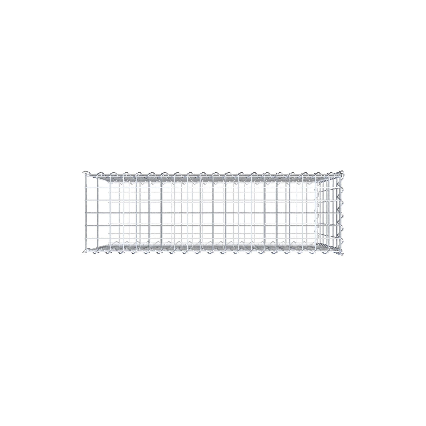 Opvokset gabion type 2 100 cm x 70 cm x 30 cm (L x H x D), maskestørrelse 5 cm x 10 cm, spiral