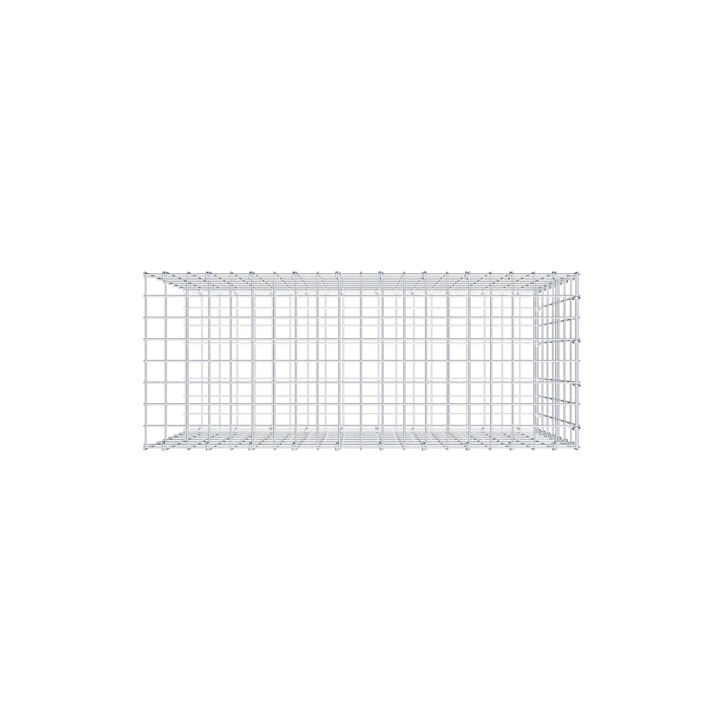 Anbaugabione Typ 2 100 cm x 70 cm x 40 cm, Maschenweite 5 cm x 10 cm, C-Ring
