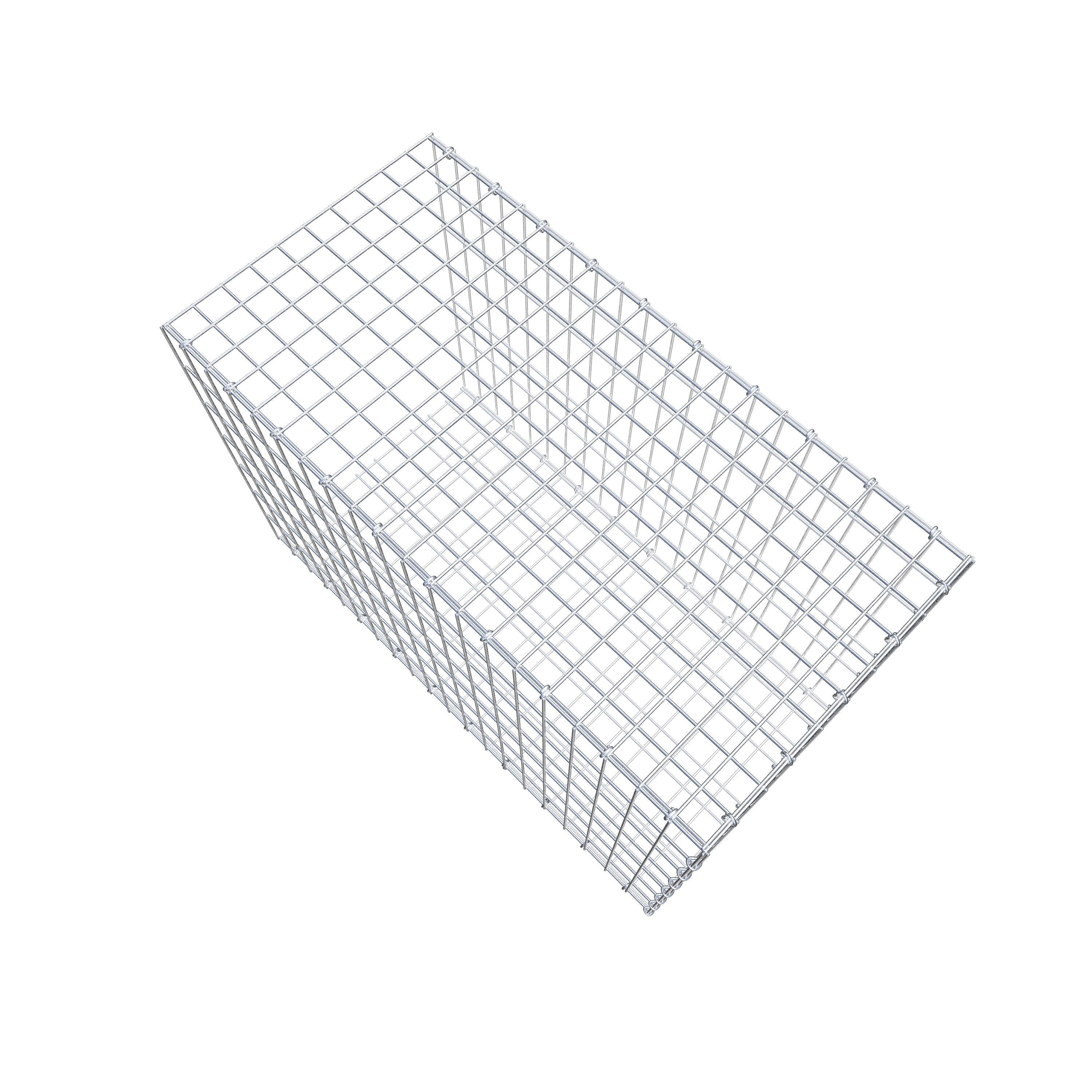 Gabion monté type 2 100 cm x 70 cm x 50 cm, maille 5 cm x 10 cm, anneau en C