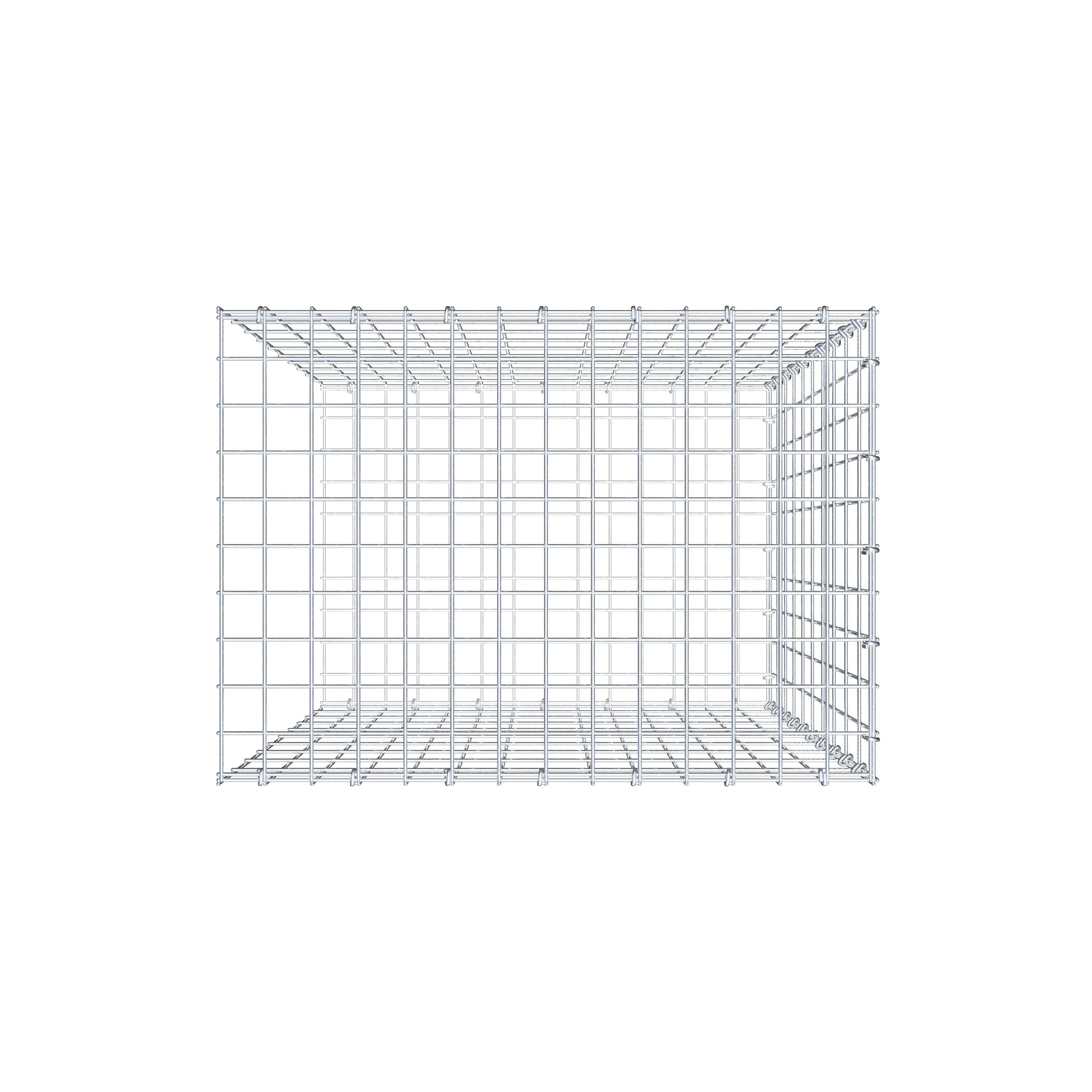 Gabion monté type 2 100 cm x 70 cm x 50 cm, maille 5 cm x 10 cm, anneau en C