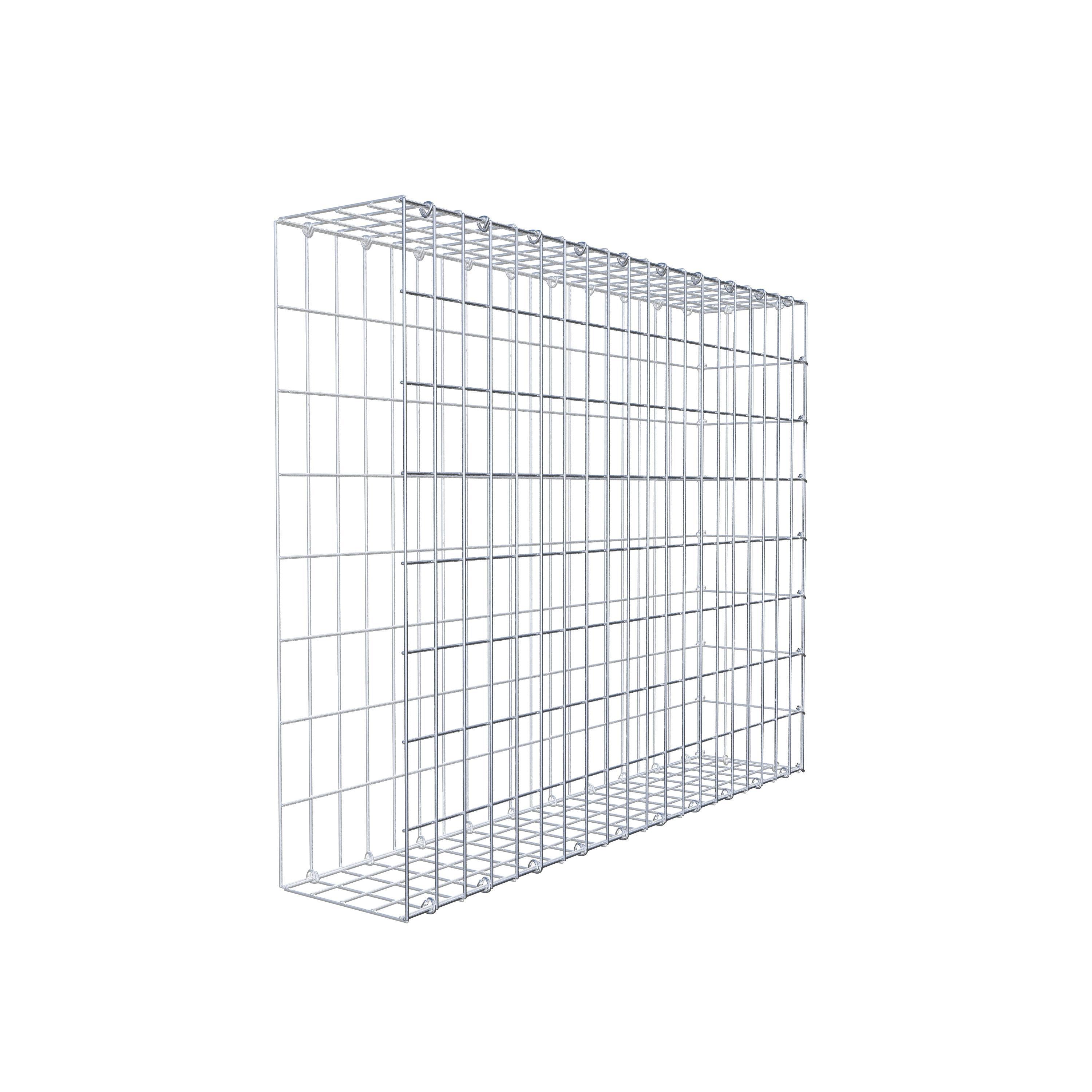 Gabion monté type 2 100 cm x 80 cm x 20 cm, maille 5 cm x 10 cm, anneau en C