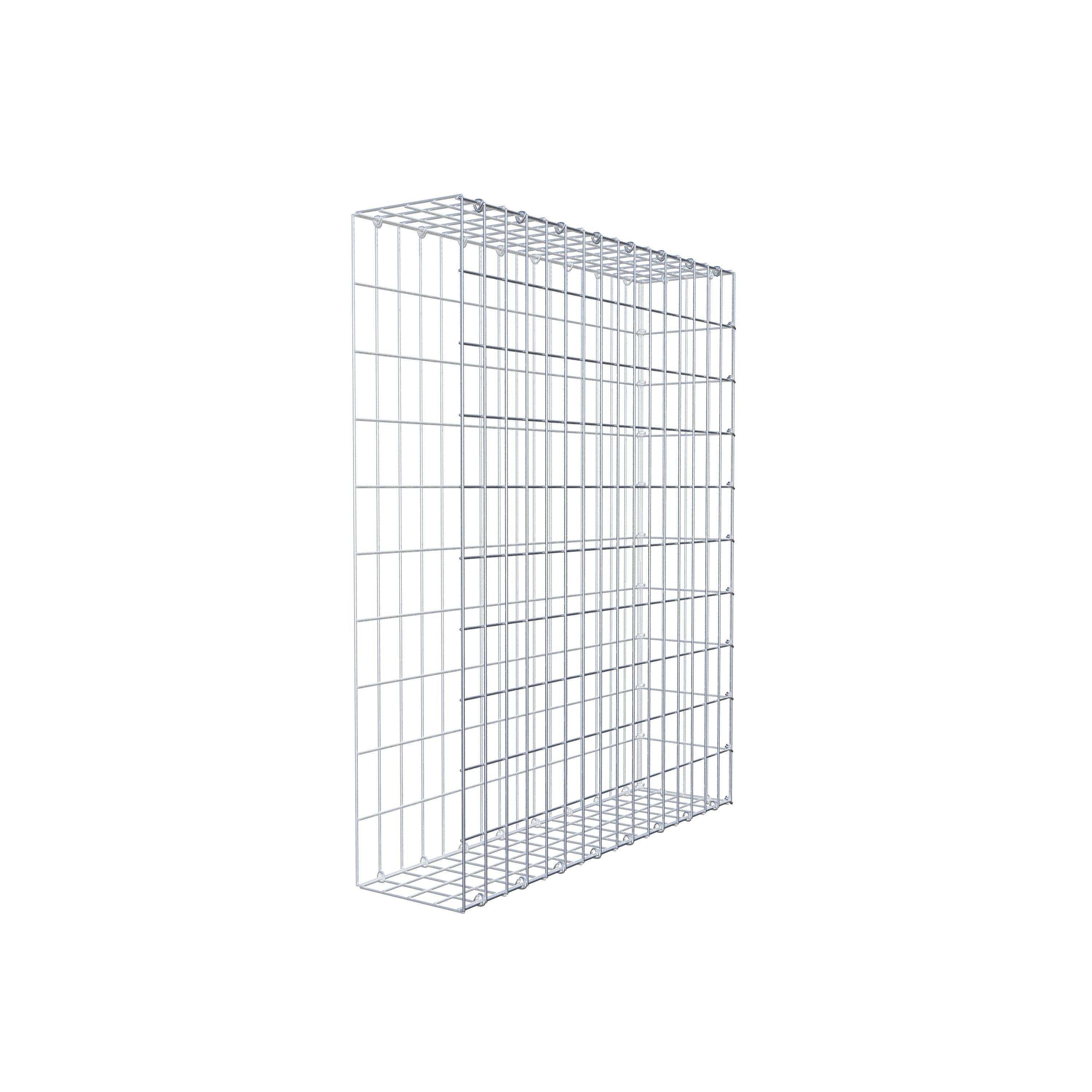 Gabion monté type 2 100 cm x 80 cm x 20 cm, maille 5 cm x 10 cm, anneau en C