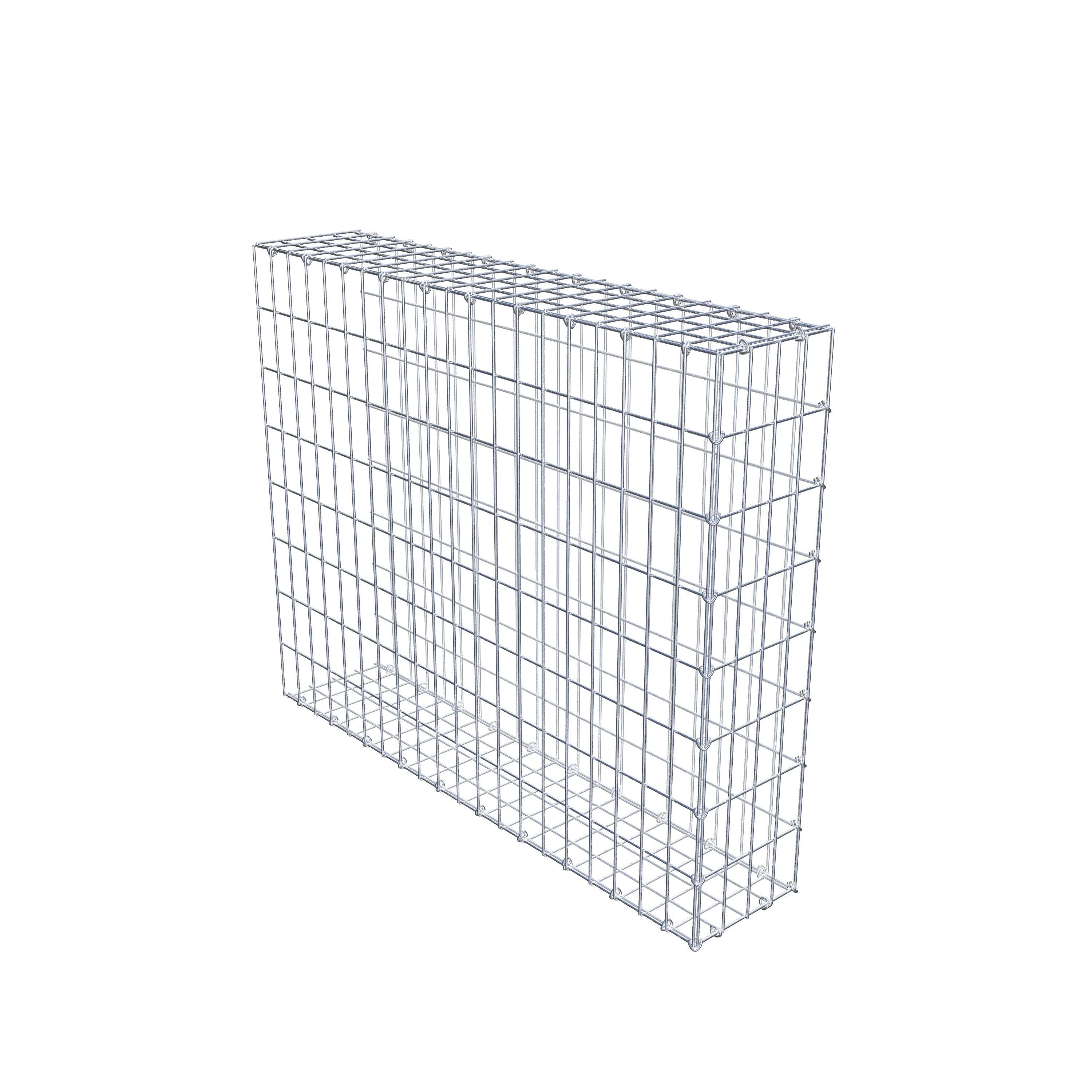 Gabion monté type 2 100 cm x 80 cm x 20 cm, maille 5 cm x 10 cm, anneau en C