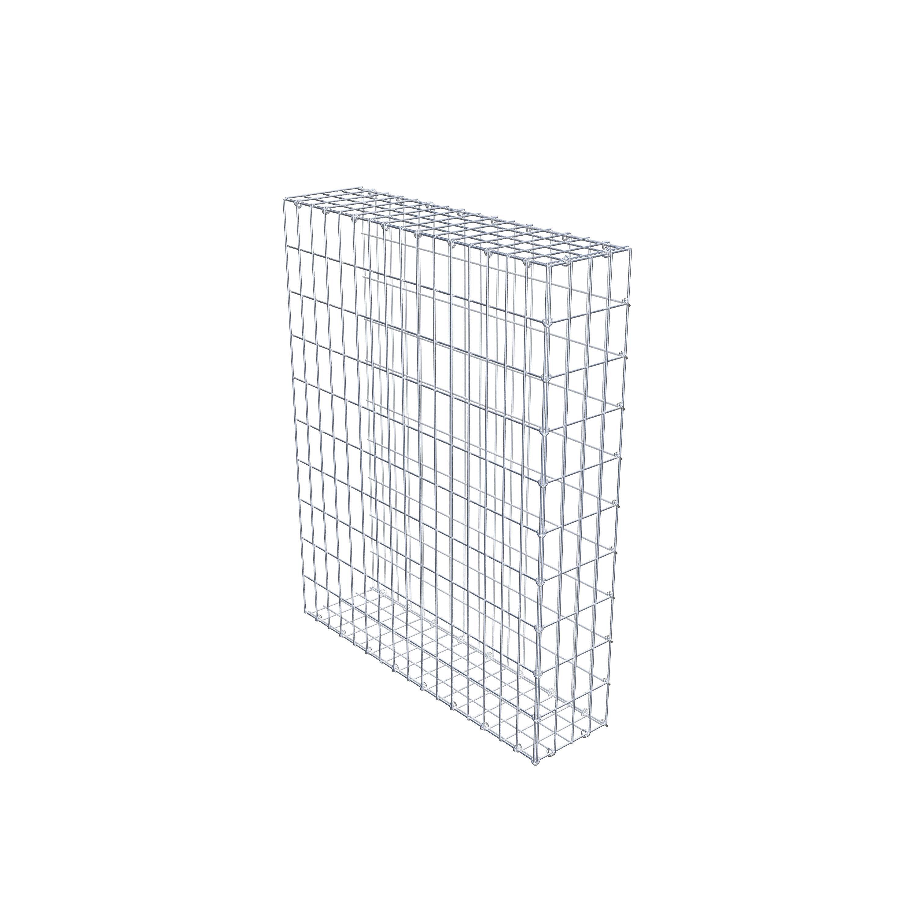 Gabion monté type 2 100 cm x 80 cm x 20 cm, maille 5 cm x 10 cm, anneau en C