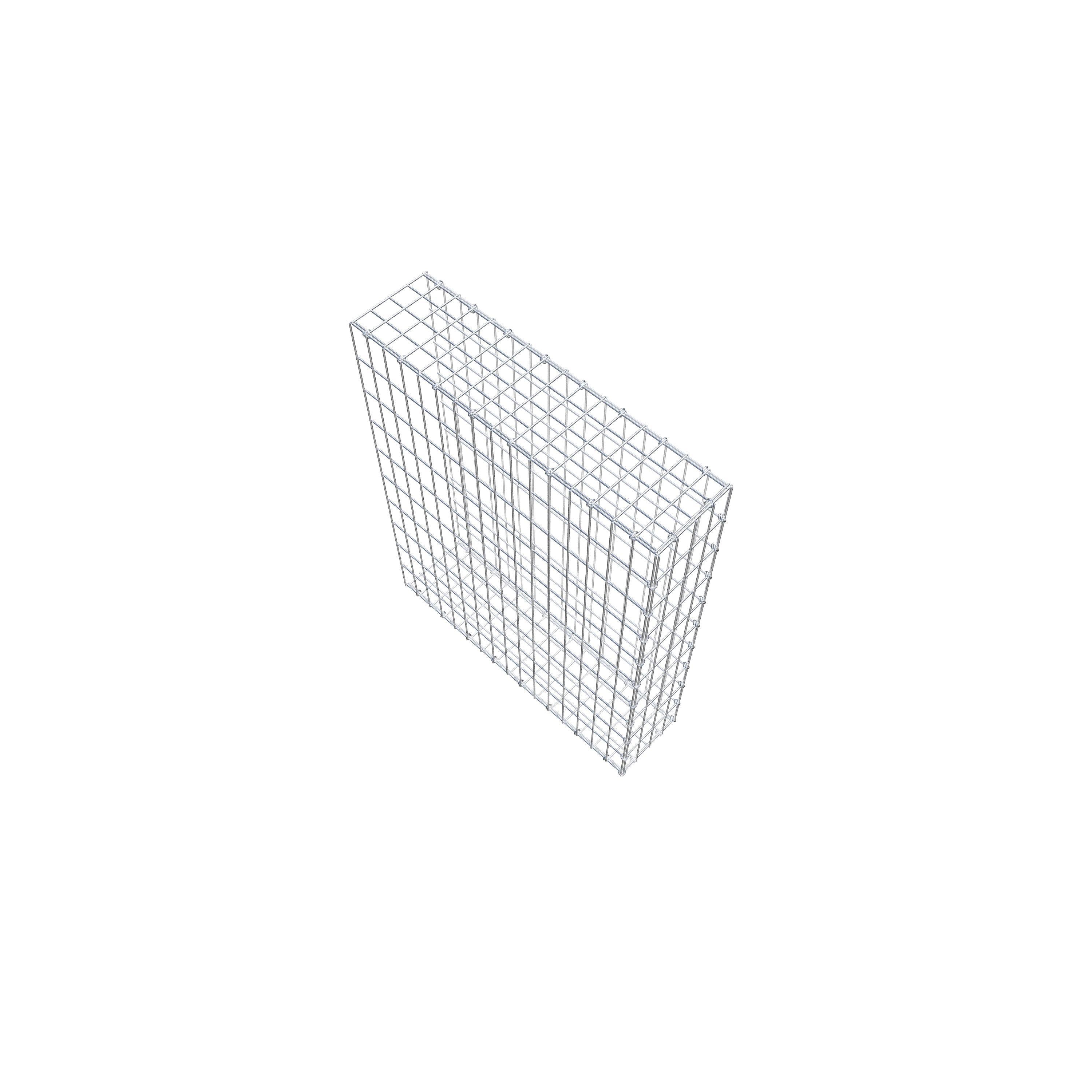 Gabion monté type 2 100 cm x 80 cm x 20 cm, maille 5 cm x 10 cm, anneau en C