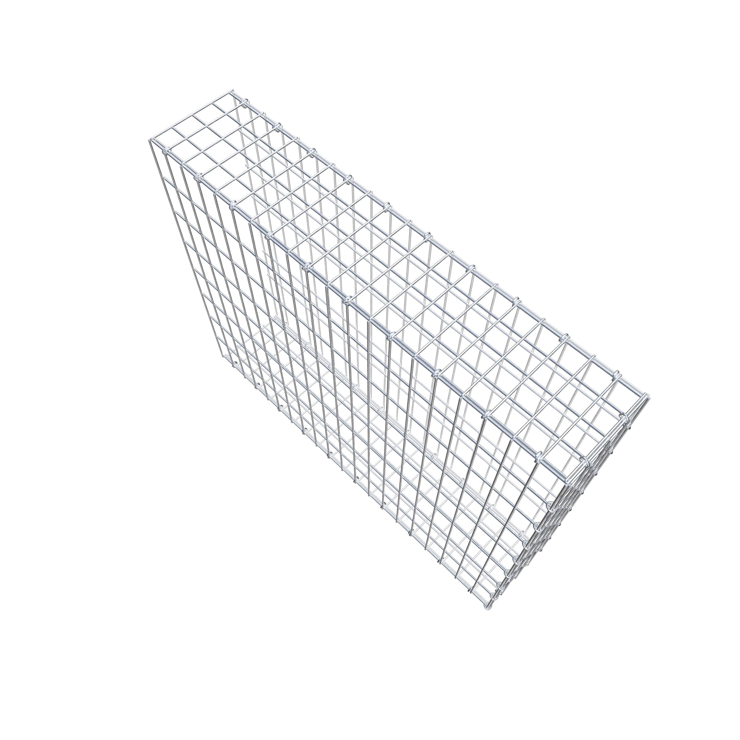 Gabion monté type 2 100 cm x 80 cm x 20 cm, maille 5 cm x 10 cm, anneau en C