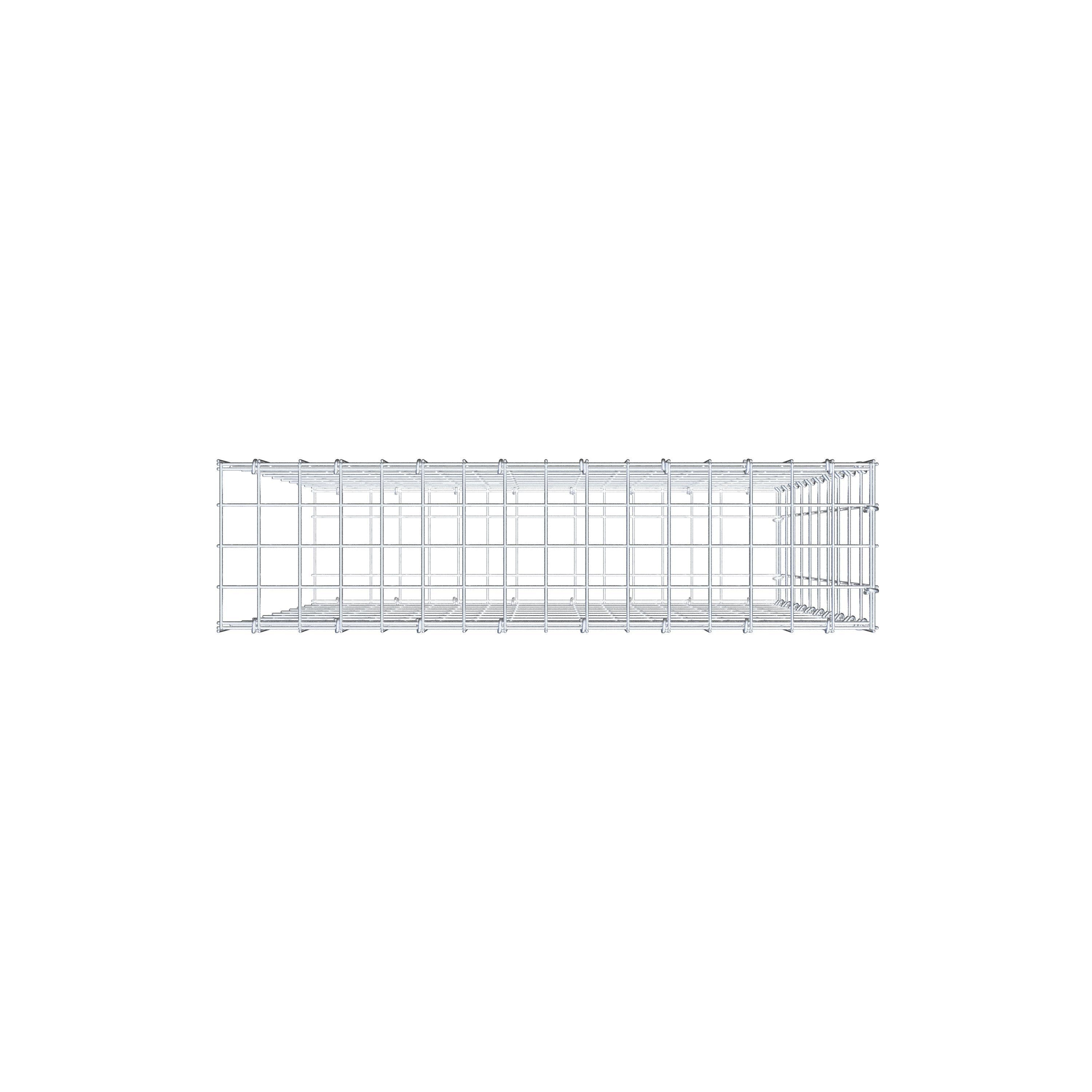 Gabion monté type 2 100 cm x 80 cm x 20 cm, maille 5 cm x 10 cm, anneau en C