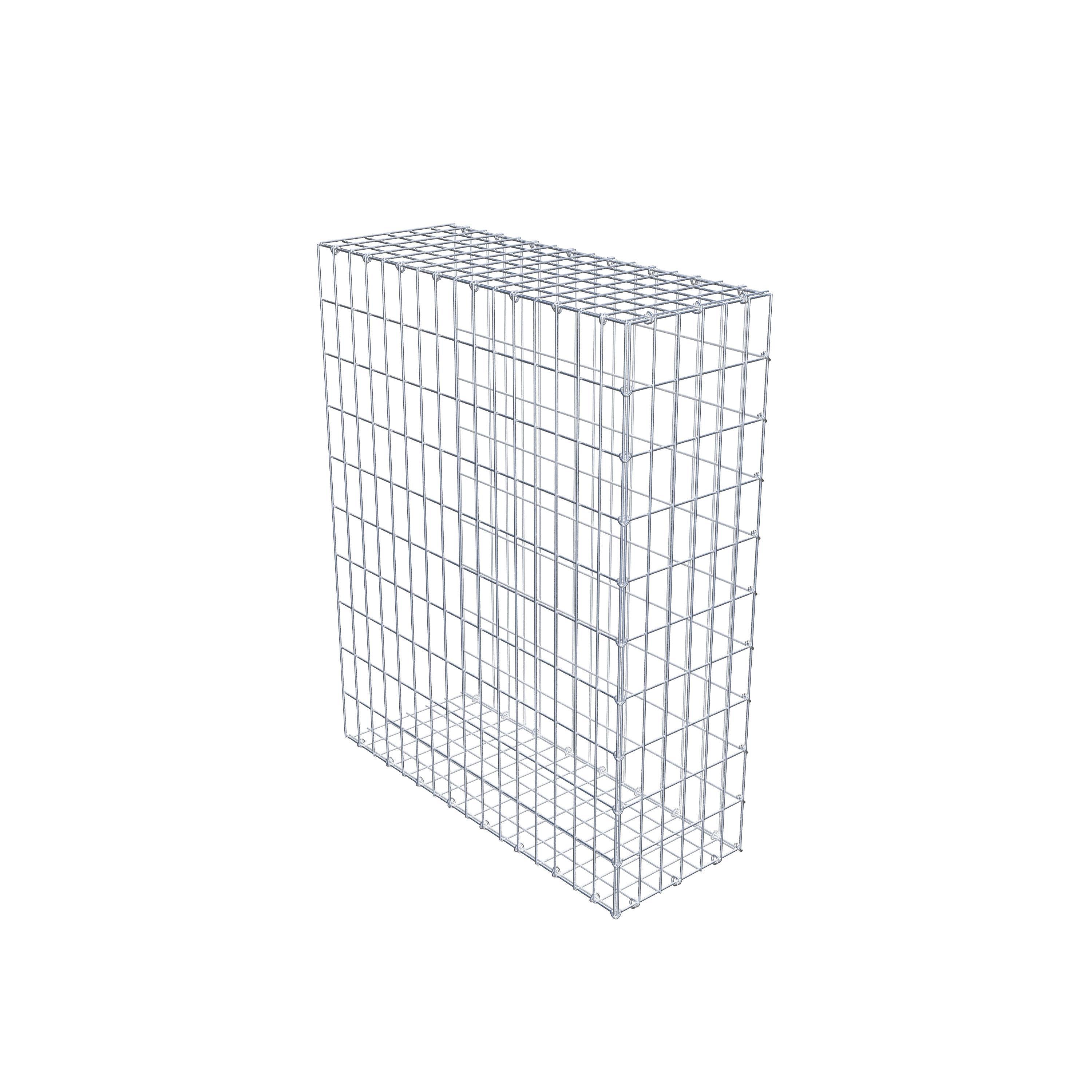 Gabion monté type 2 100 cm x 80 cm x 30 cm, maille 5 cm x 10 cm, anneau en C