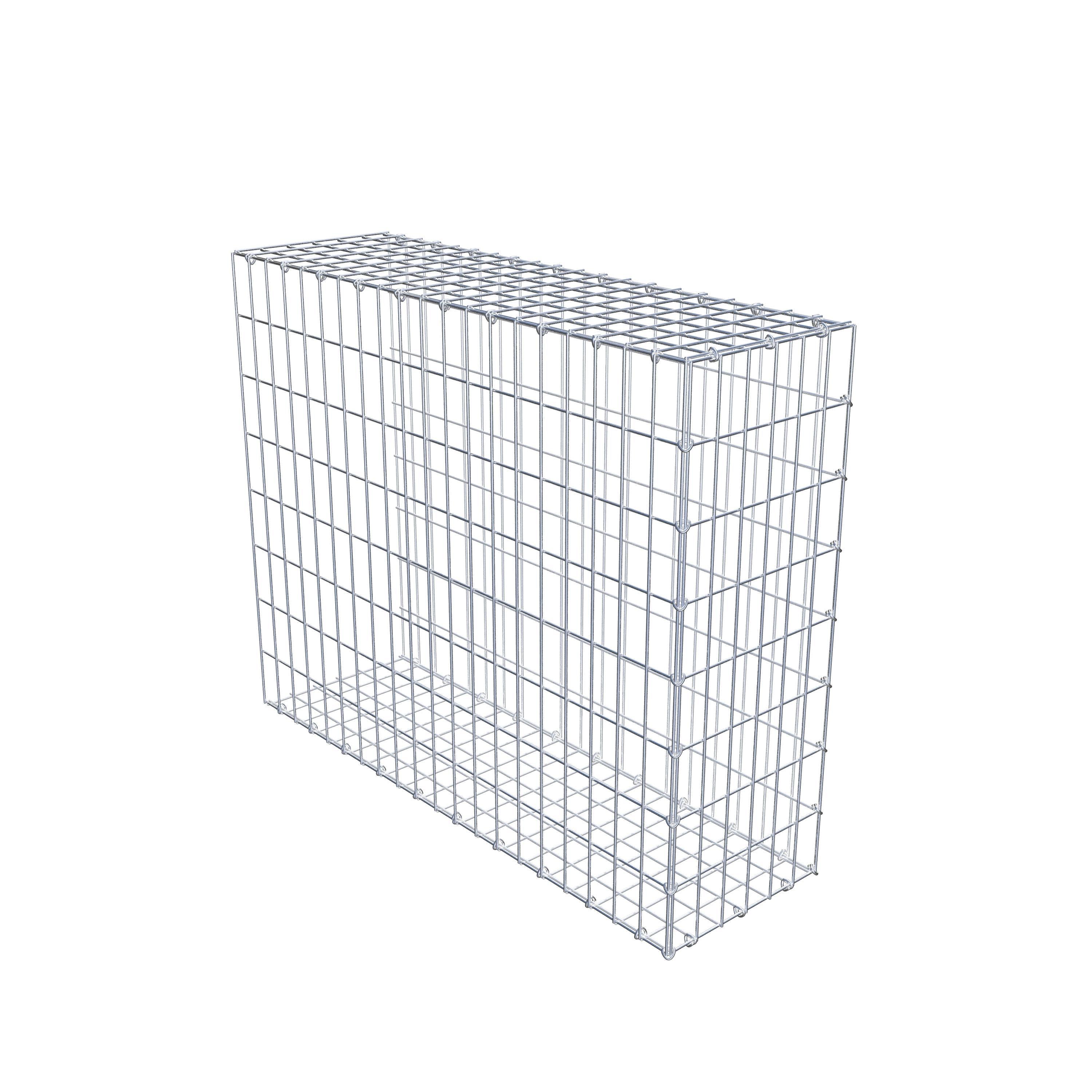 Gabion monté type 2 100 cm x 80 cm x 30 cm, maille 5 cm x 10 cm, anneau en C