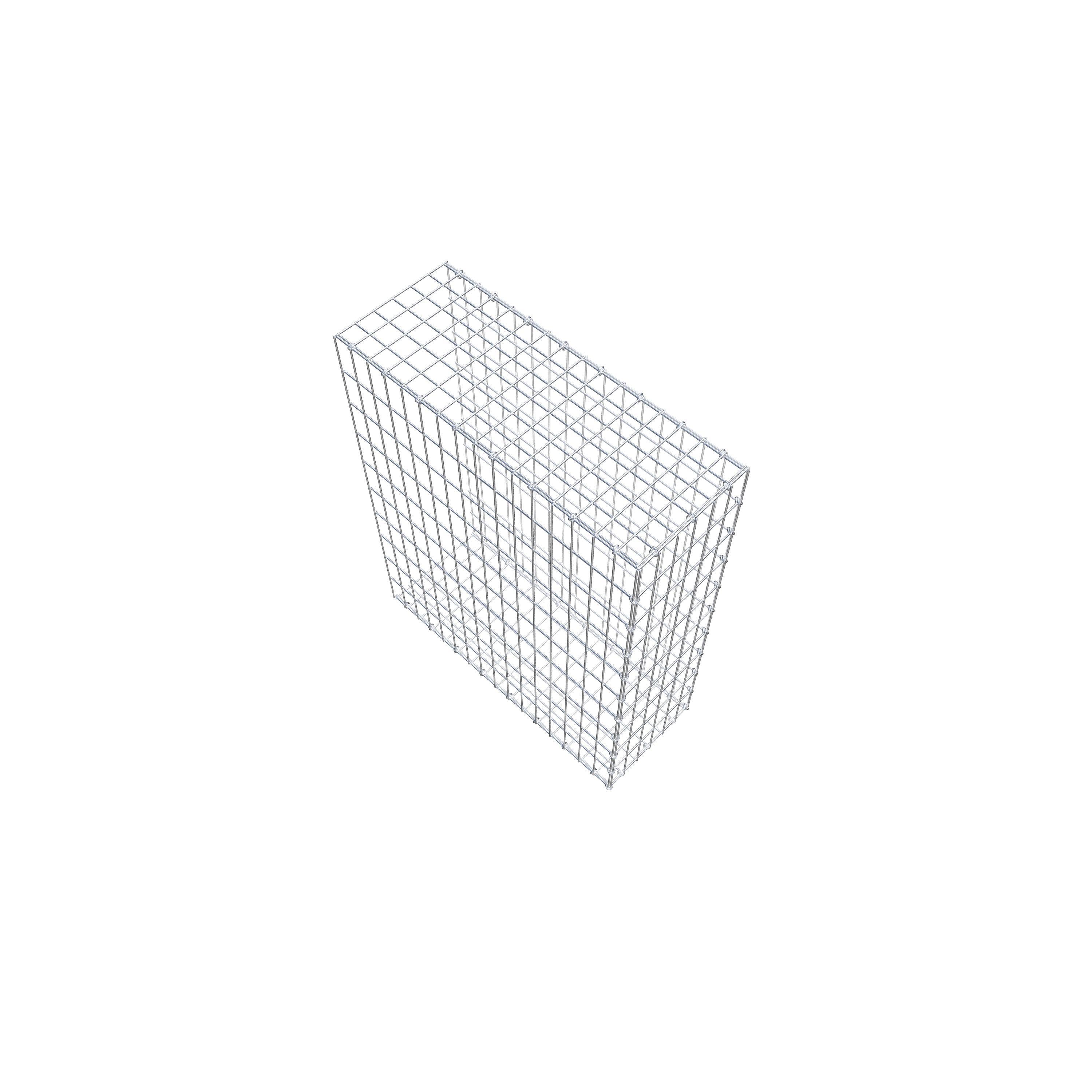 Gabion monté type 2 100 cm x 80 cm x 30 cm, maille 5 cm x 10 cm, anneau en C