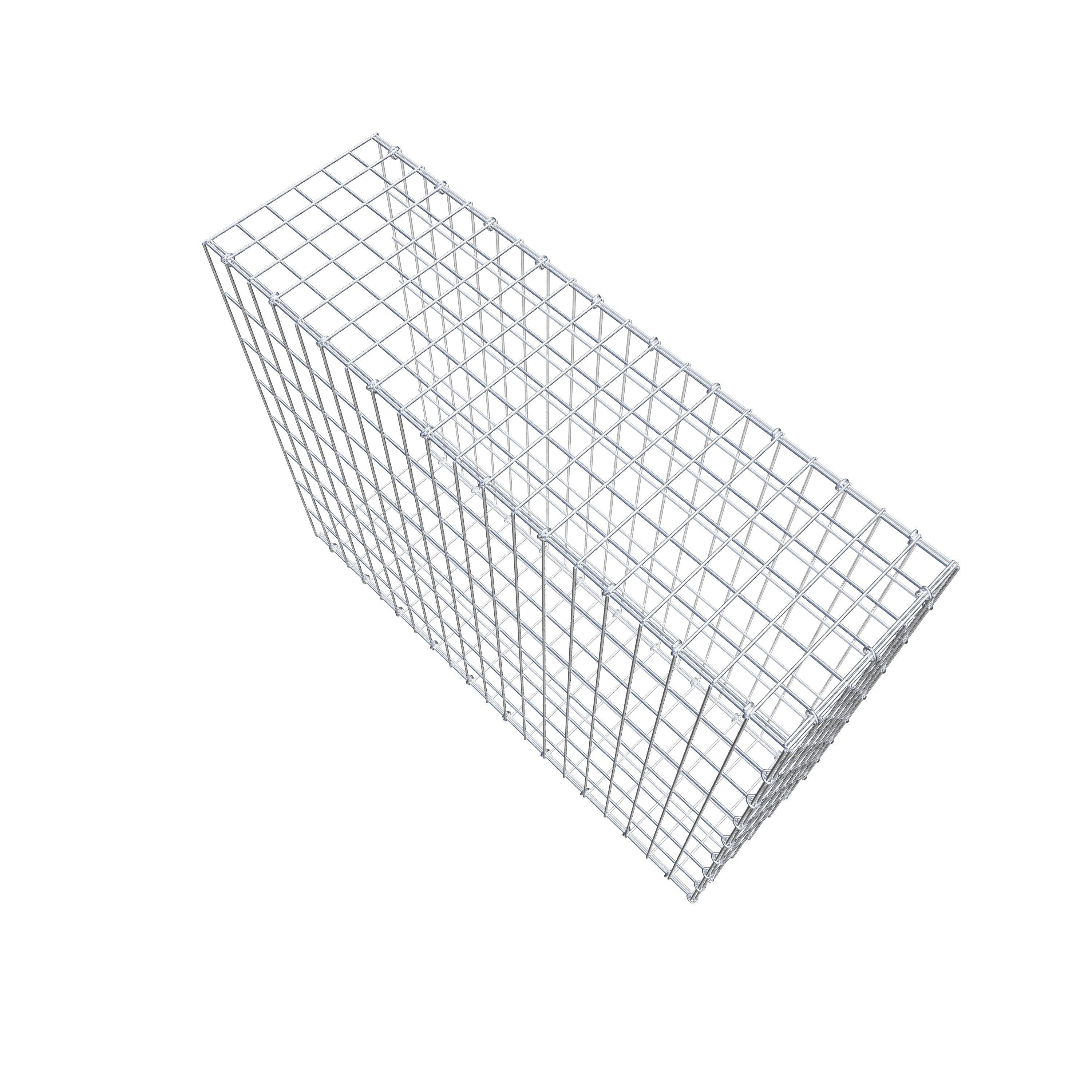 Gabion monté type 2 100 cm x 80 cm x 30 cm, maille 5 cm x 10 cm, anneau en C