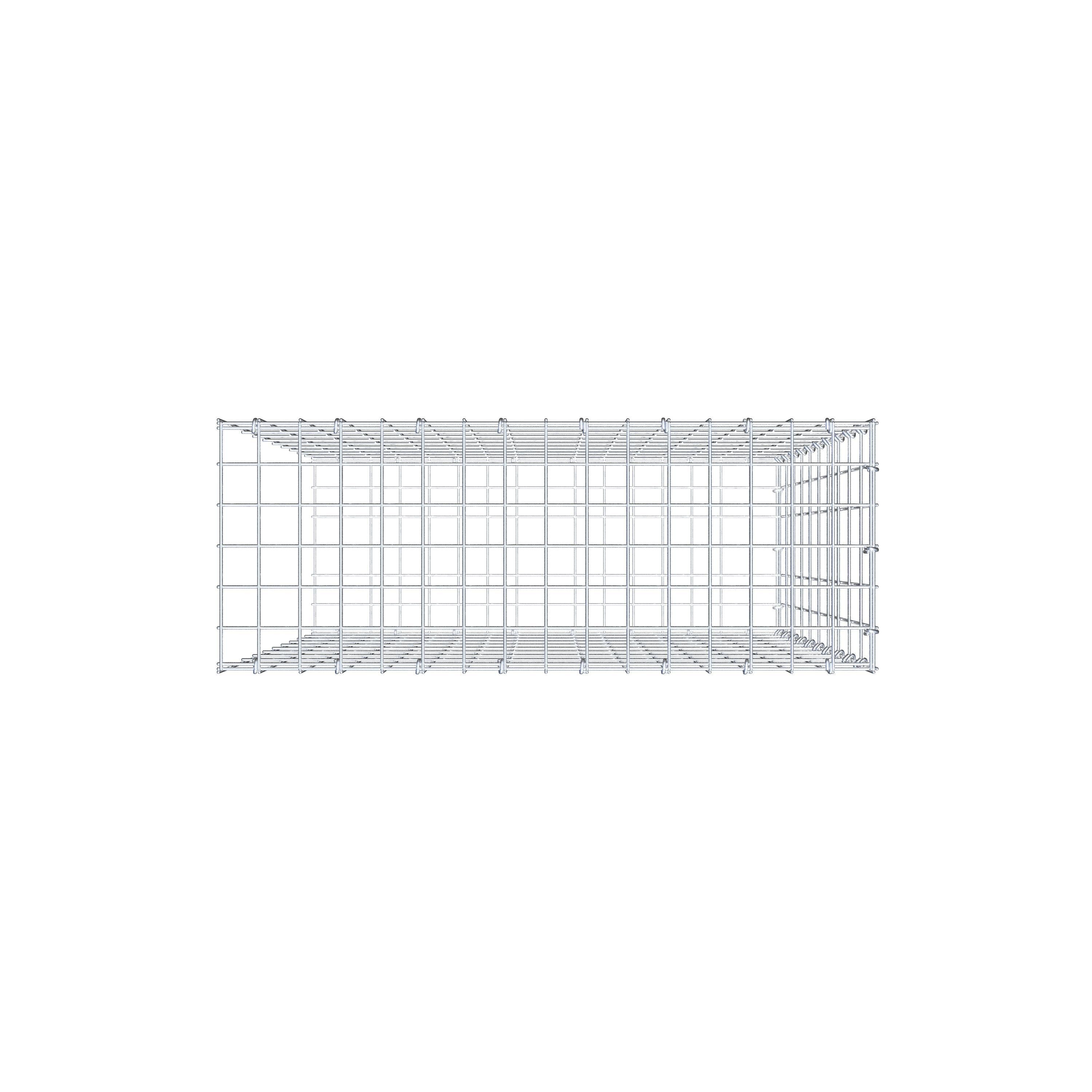 Gabion monté type 2 100 cm x 80 cm x 30 cm, maille 5 cm x 10 cm, anneau en C