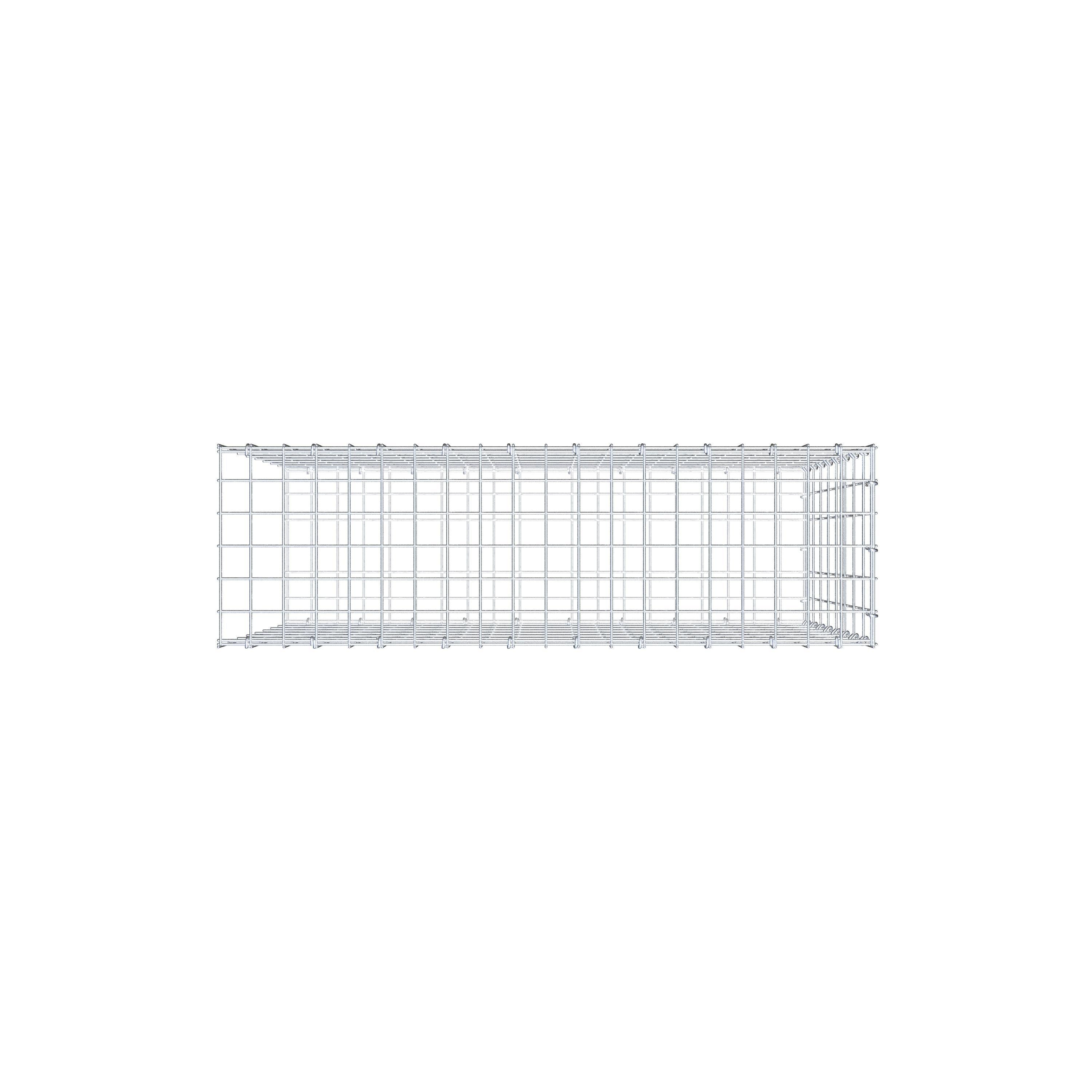 Gabion monté type 2 100 cm x 80 cm x 30 cm, maille 5 cm x 10 cm, anneau en C