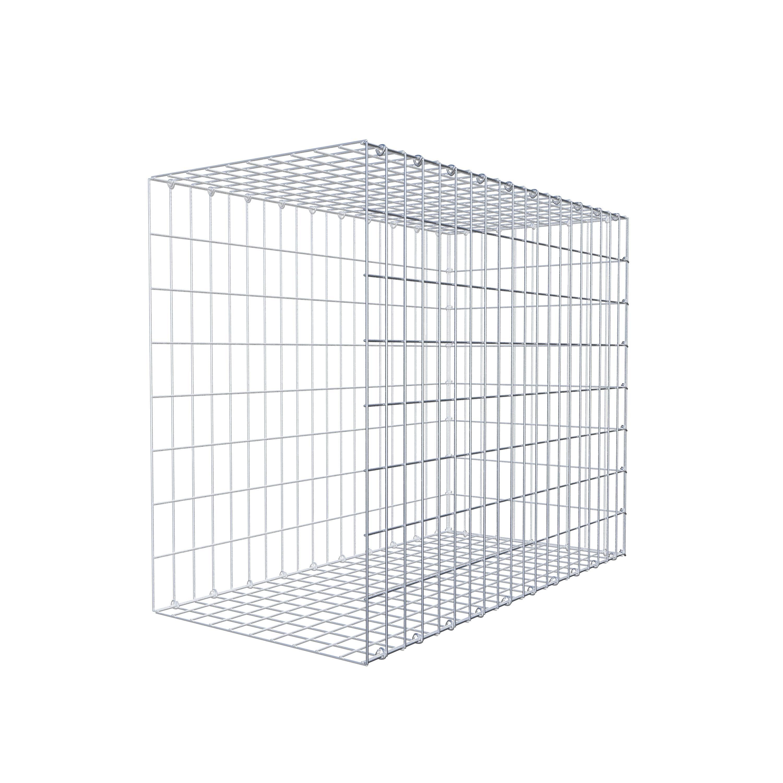 Gabion monté type 2 100 cm x 80 cm x 50 cm, maille 5 cm x 10 cm, anneau en C