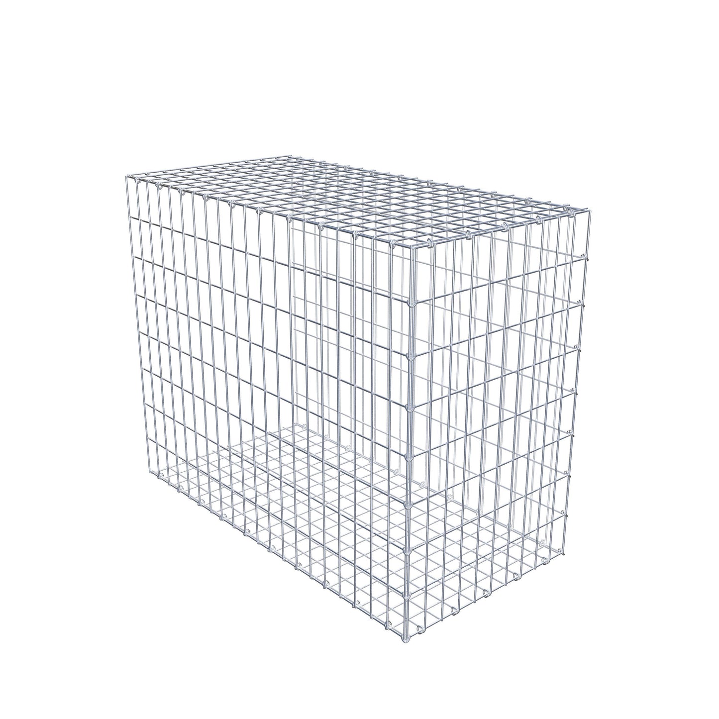 Mounted gabion type 2 100 cm x 80 cm x 50 cm, mesh size 5 cm x 10 cm, C-ring