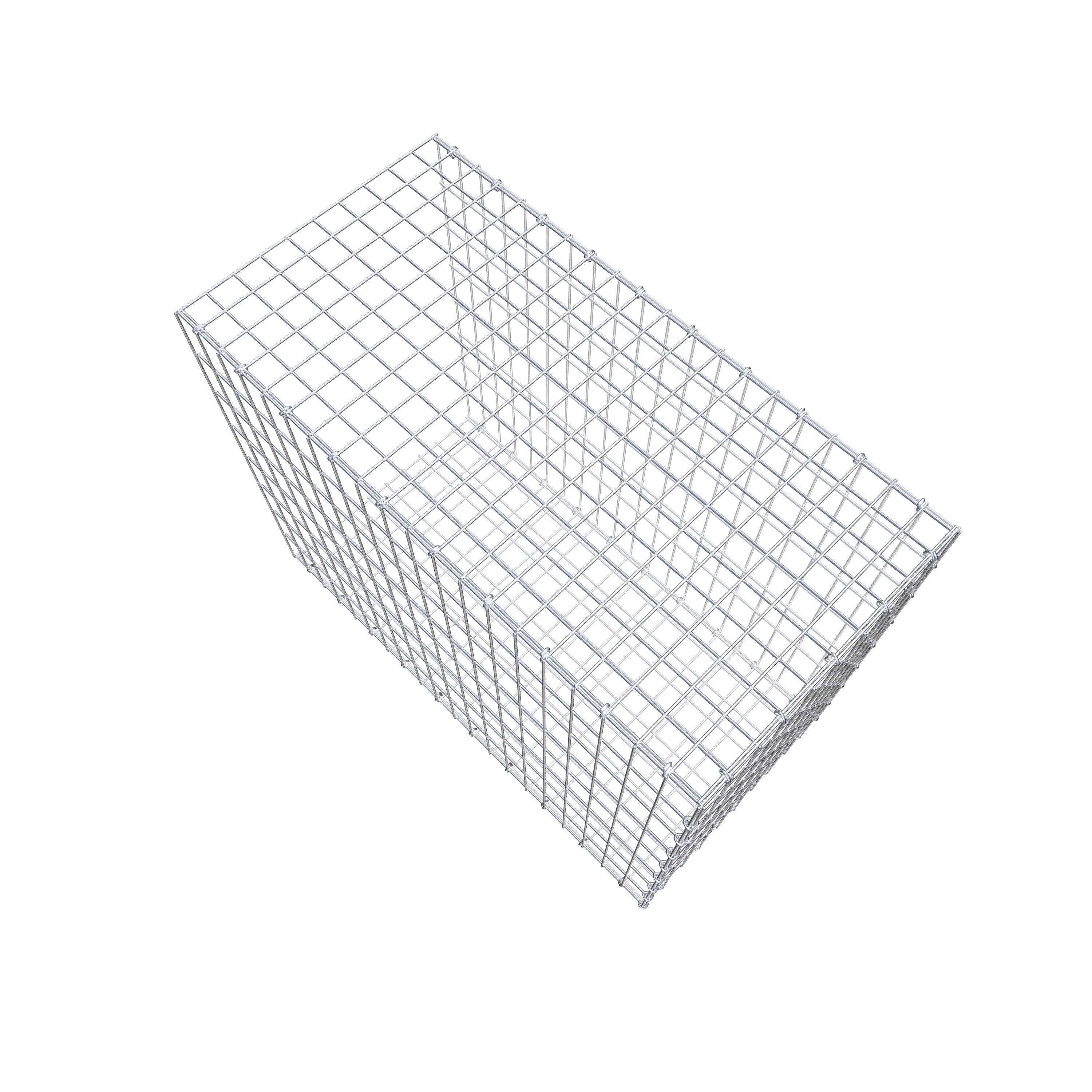 Gabion monté type 2 100 cm x 80 cm x 50 cm, maille 5 cm x 10 cm, anneau en C