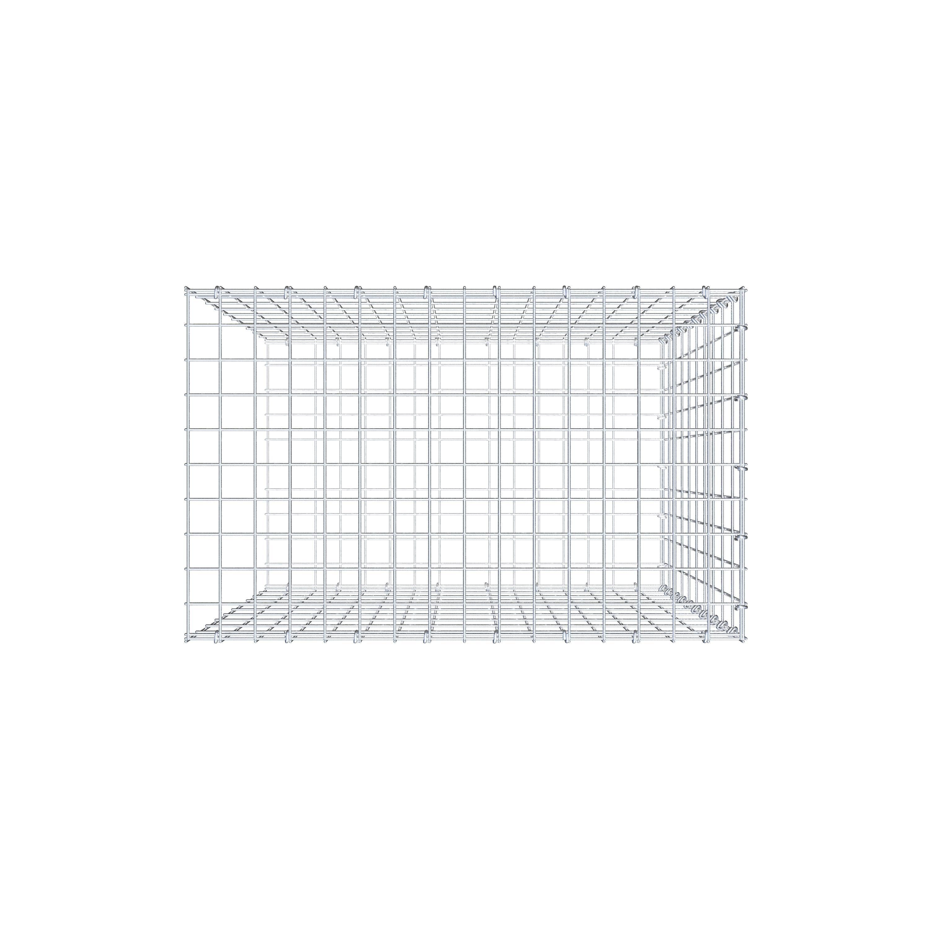 Gabion monté type 2 100 cm x 80 cm x 50 cm, maille 5 cm x 10 cm, anneau en C