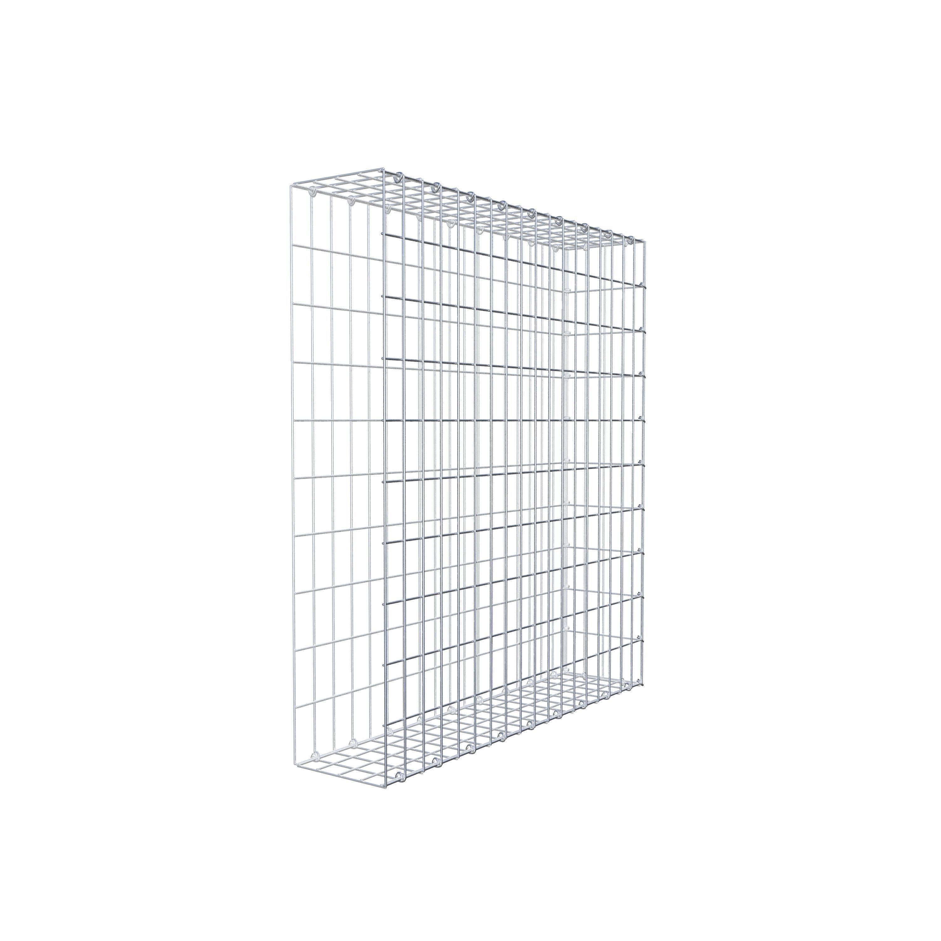 Gabion monté type 2 100 cm x 90 cm x 20 cm, maille 5 cm x 10 cm, anneau en C