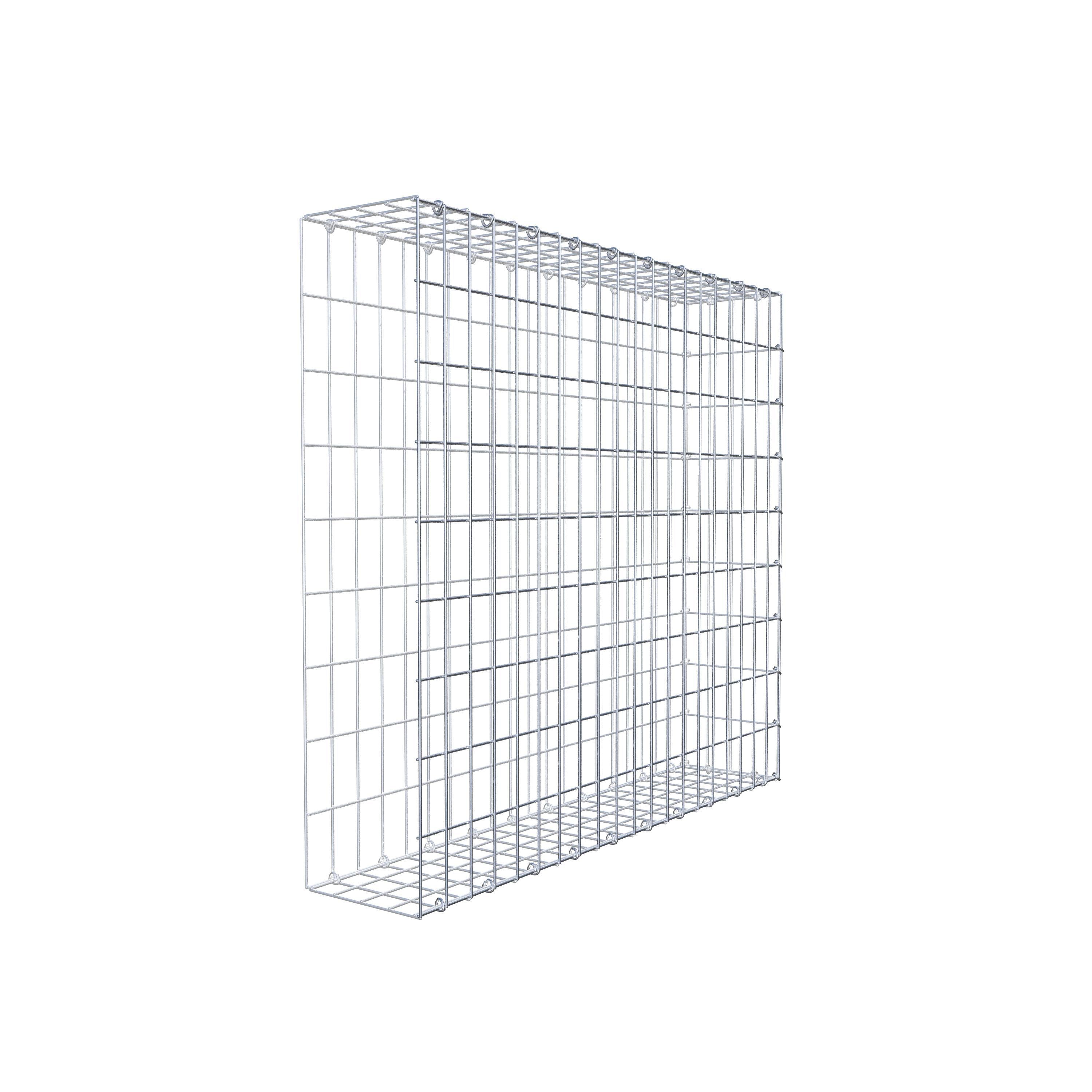 Gabion monté type 2 100 cm x 90 cm x 20 cm, maille 5 cm x 10 cm, anneau en C