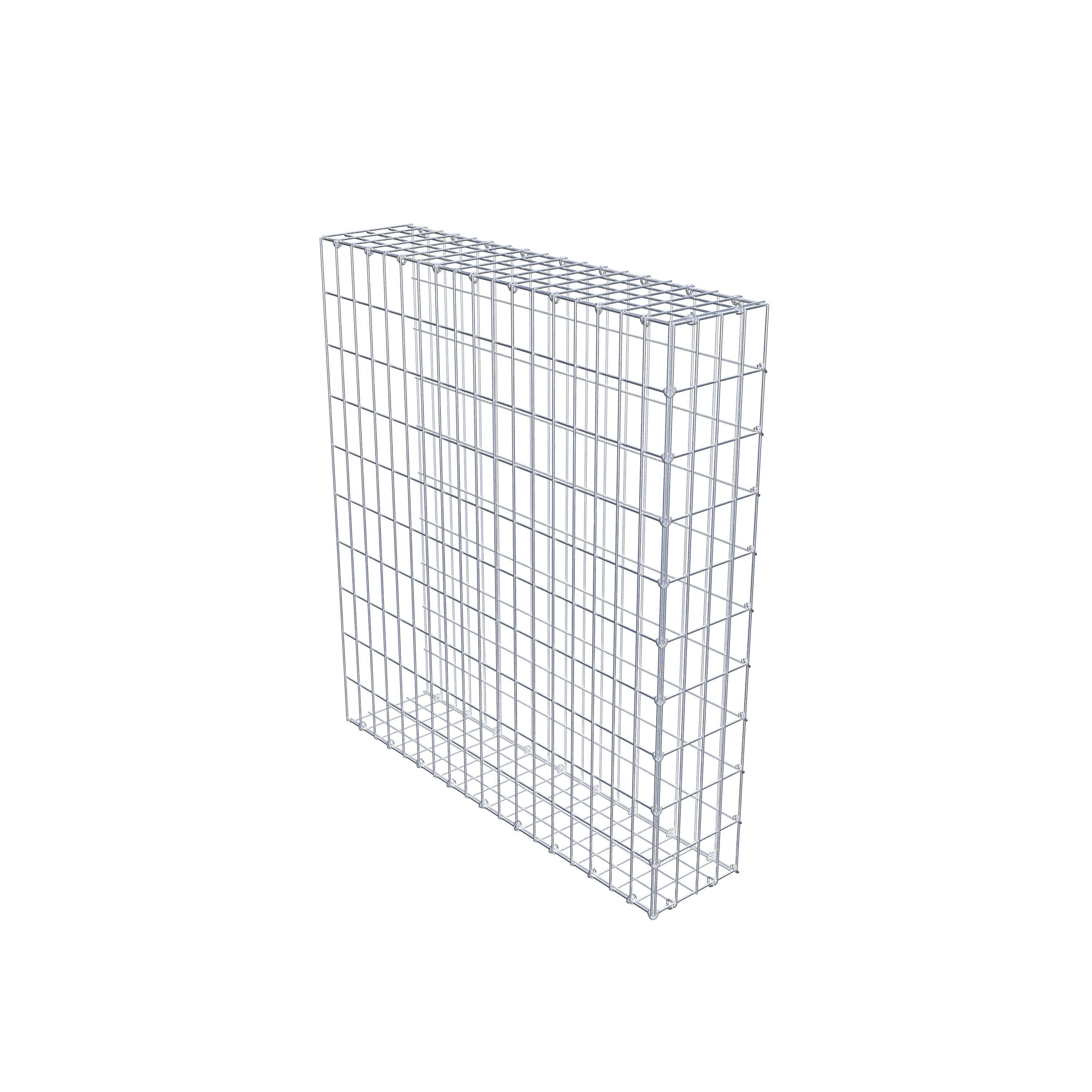 Gabion monté type 2 100 cm x 90 cm x 20 cm, maille 5 cm x 10 cm, anneau en C