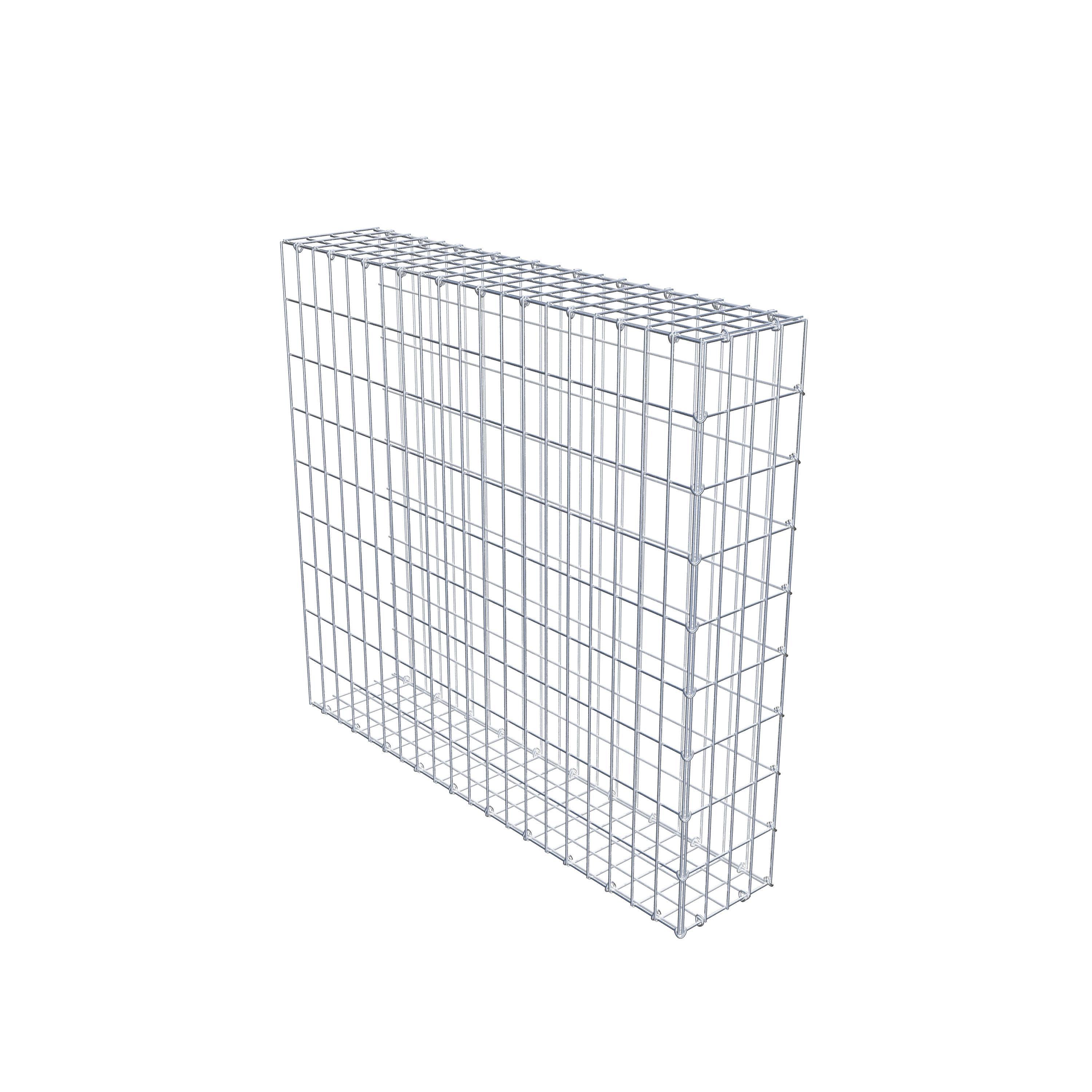 Gabion monté type 2 100 cm x 90 cm x 20 cm, maille 5 cm x 10 cm, anneau en C