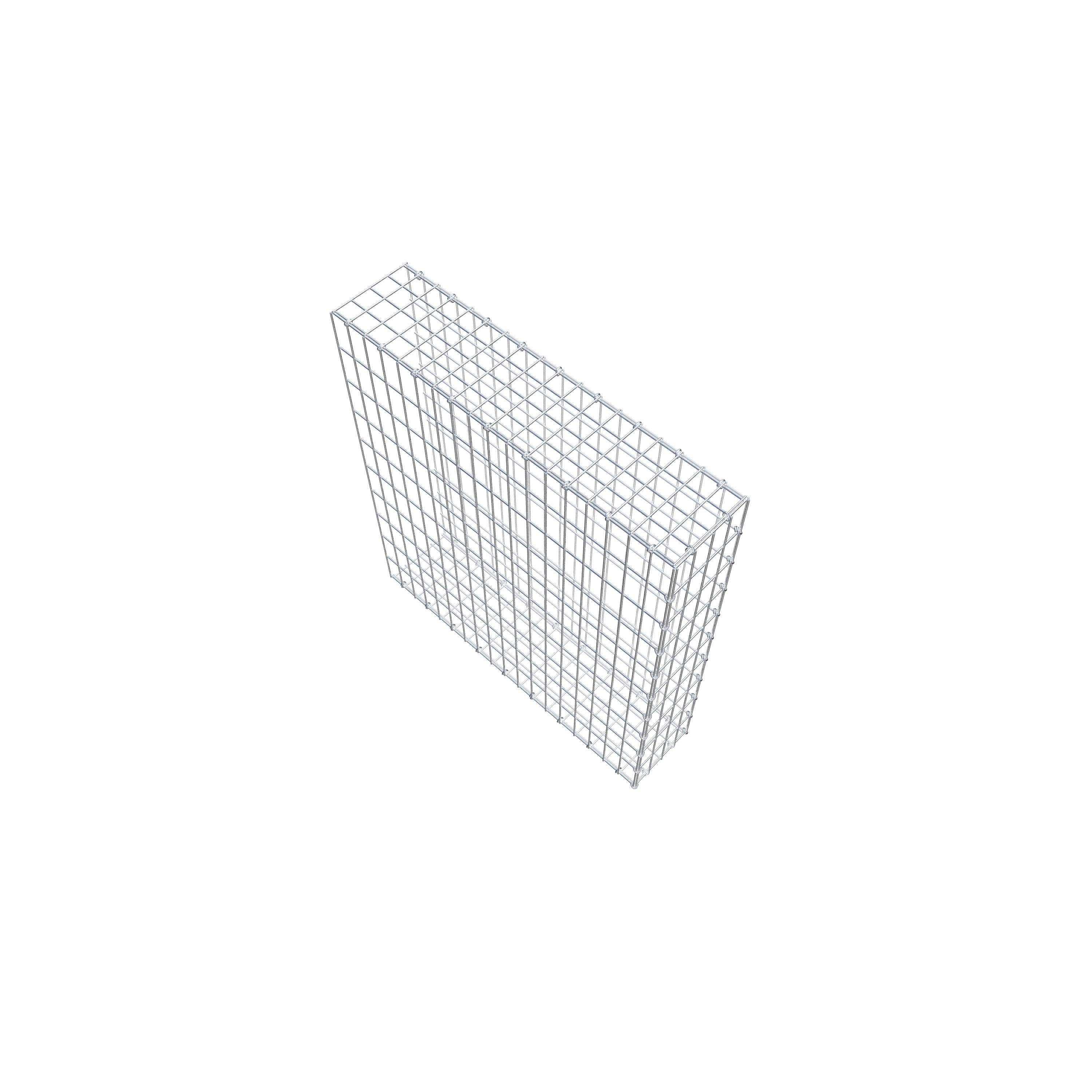 Gabion monté type 2 100 cm x 90 cm x 20 cm, maille 5 cm x 10 cm, anneau en C