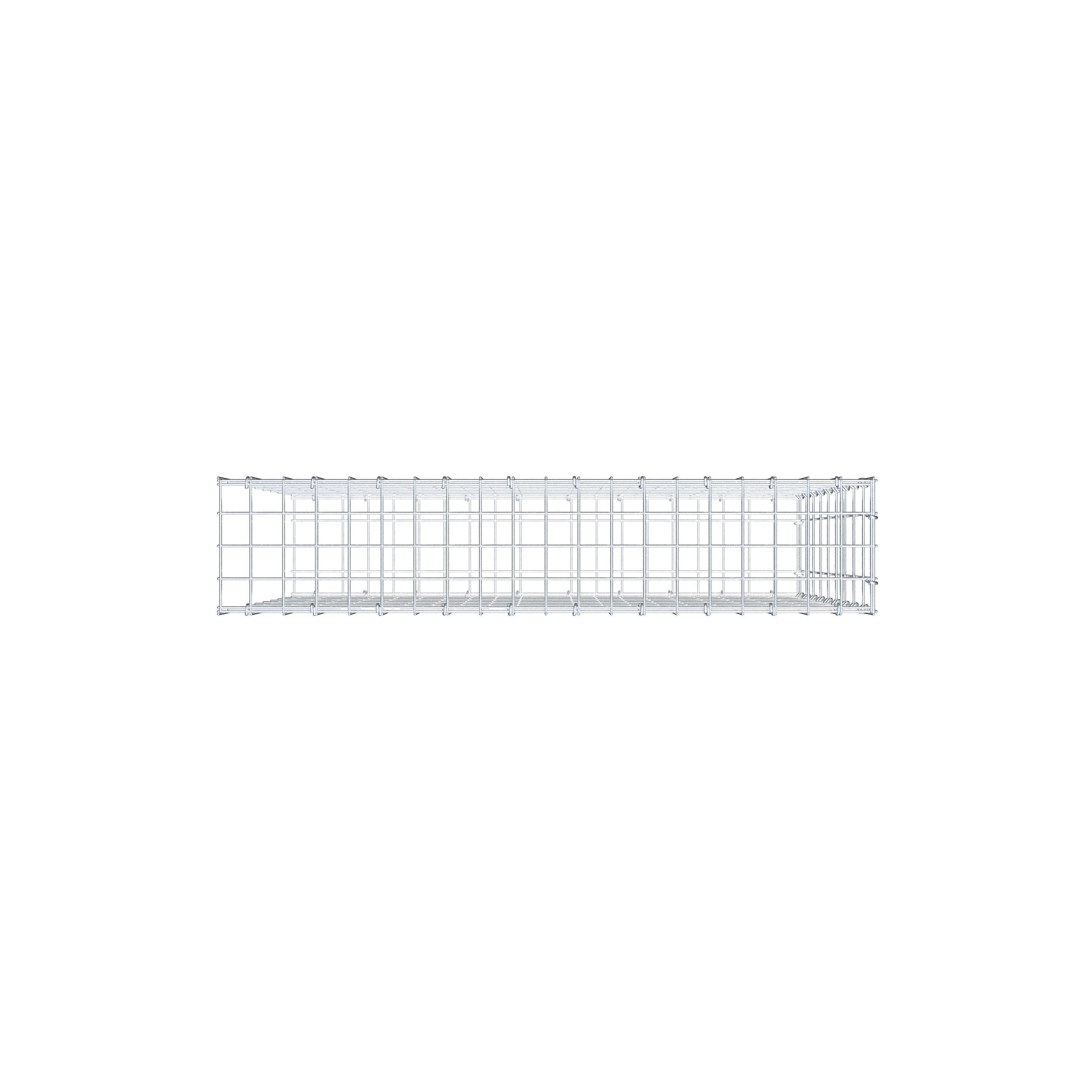 Gabion monté type 2 100 cm x 90 cm x 20 cm, maille 5 cm x 10 cm, anneau en C