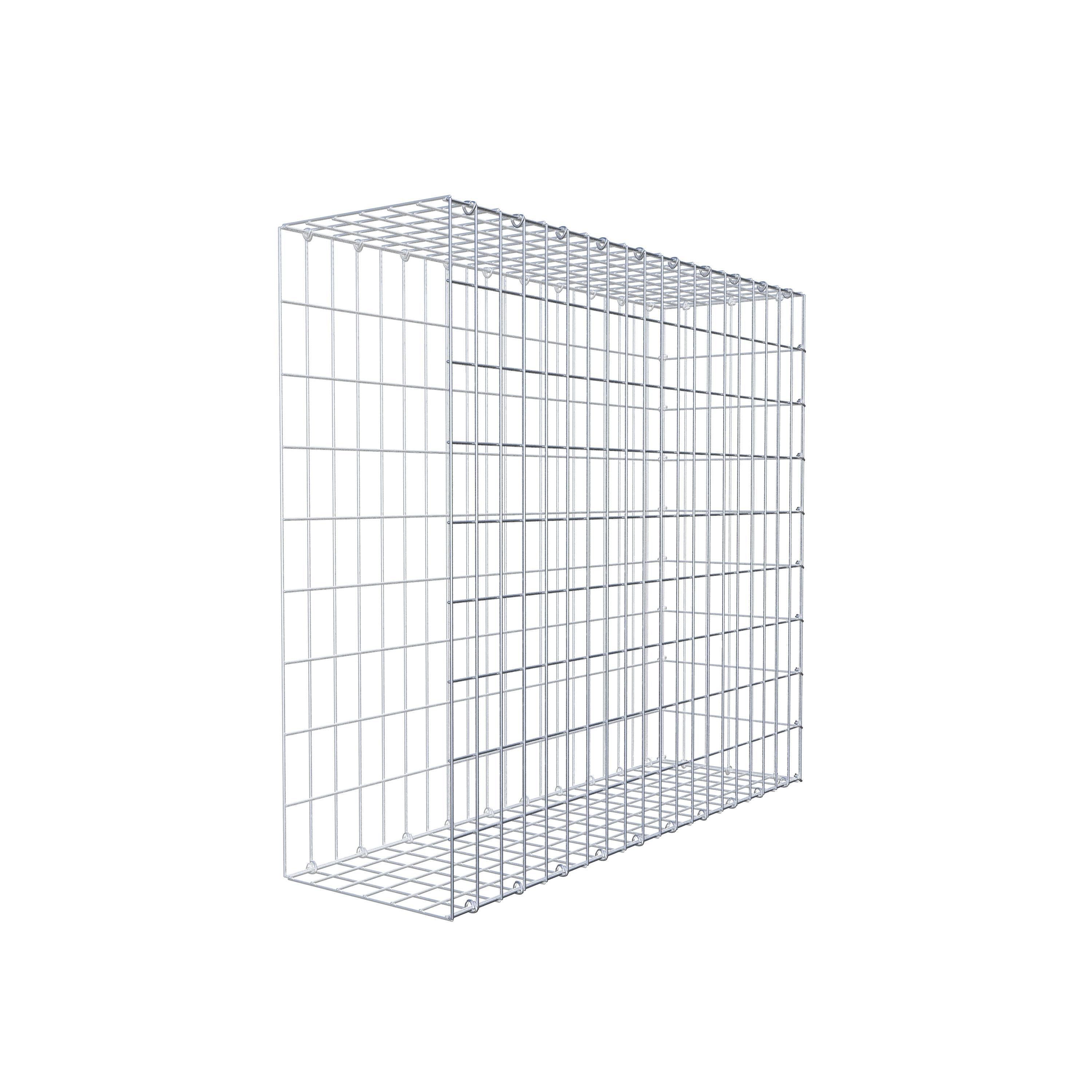 Gabion monté type 2 100 cm x 90 cm x 30 cm, maille 5 cm x 10 cm, anneau en C