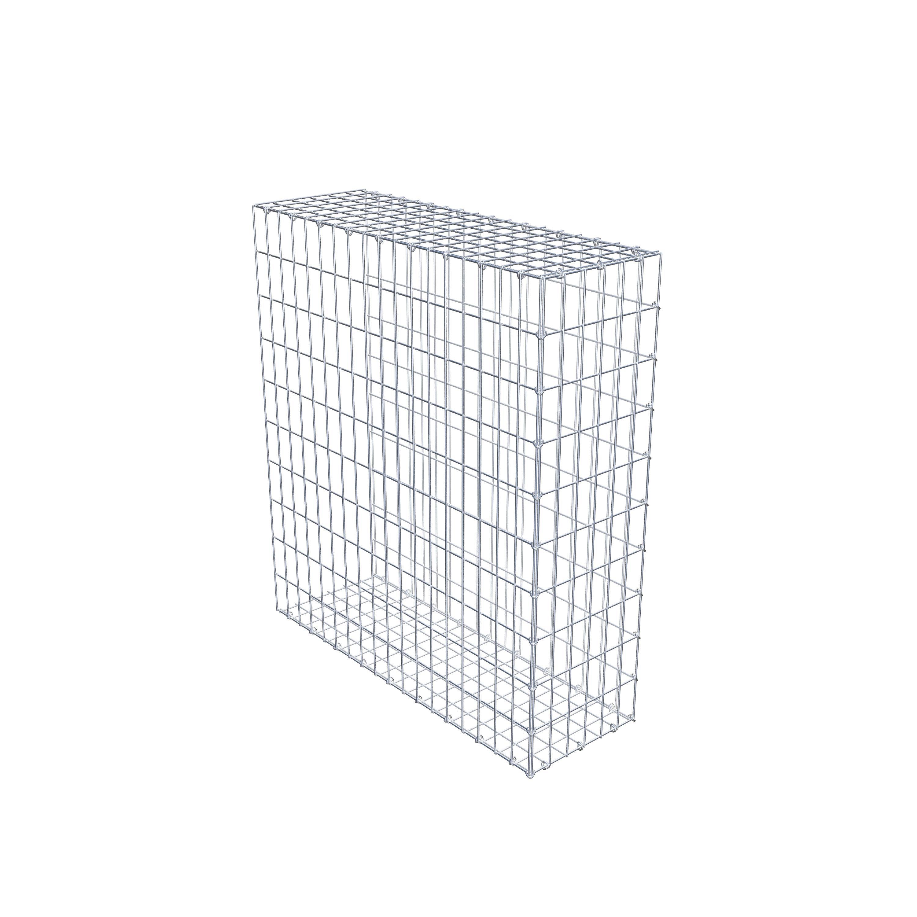 Gabion monté type 2 100 cm x 90 cm x 30 cm, maille 5 cm x 10 cm, anneau en C